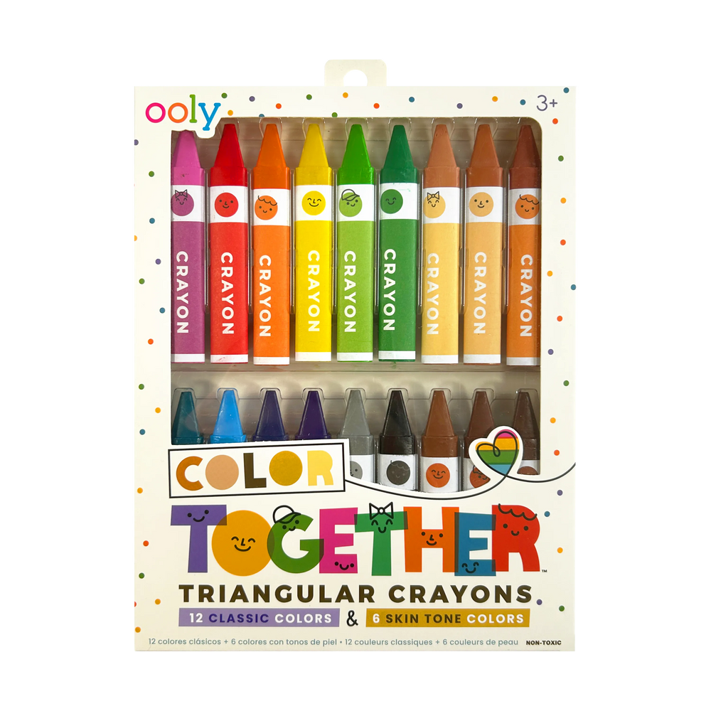 Color Together Triangular Crayons - Easy Grip - Set of 18