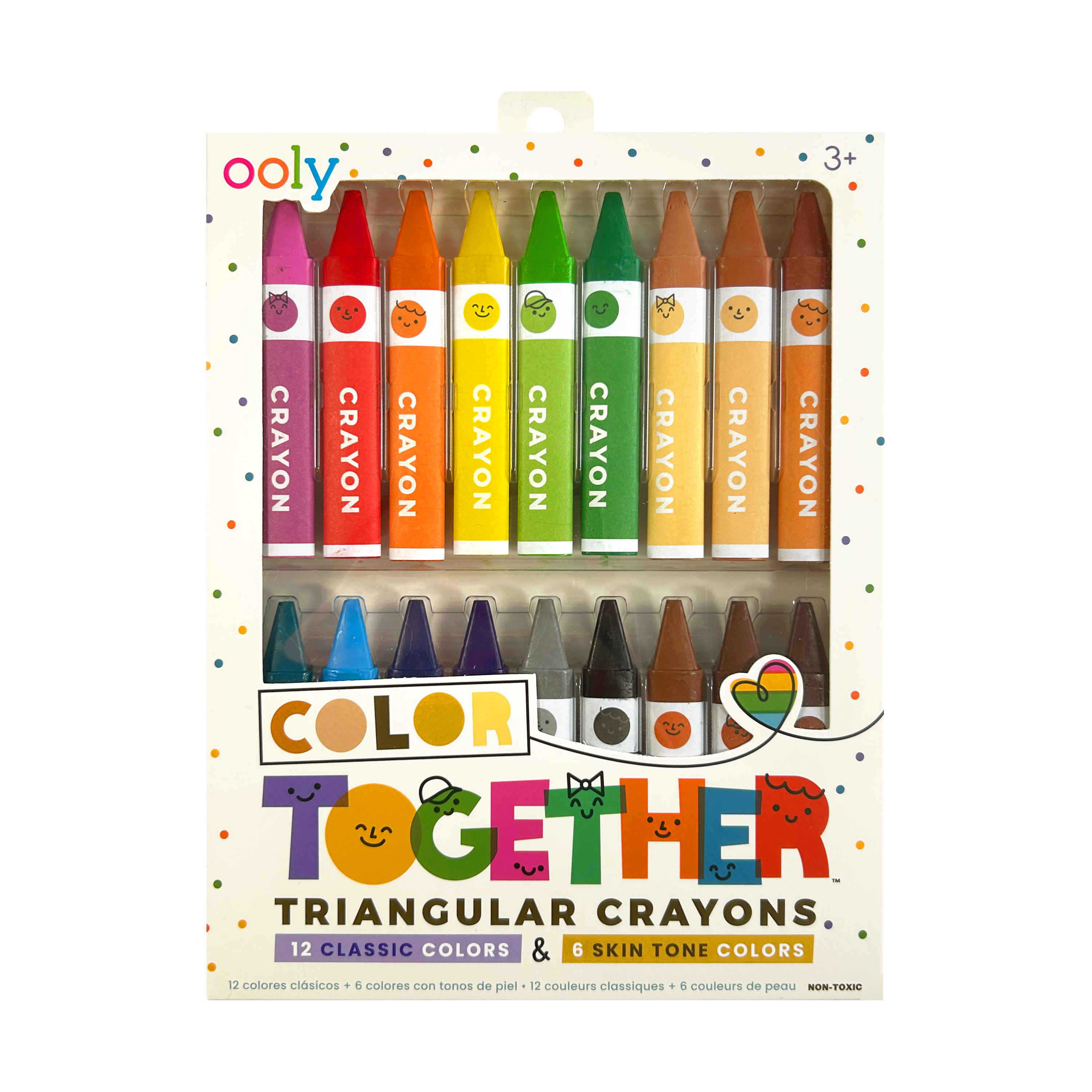 Front packaging of Color Together Triangular Crayons on a white background