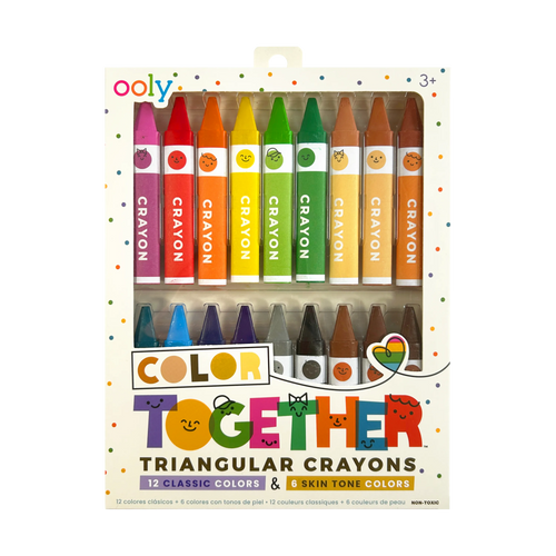 Color Together Triangular Crayons - Easy Grip - Set of 18