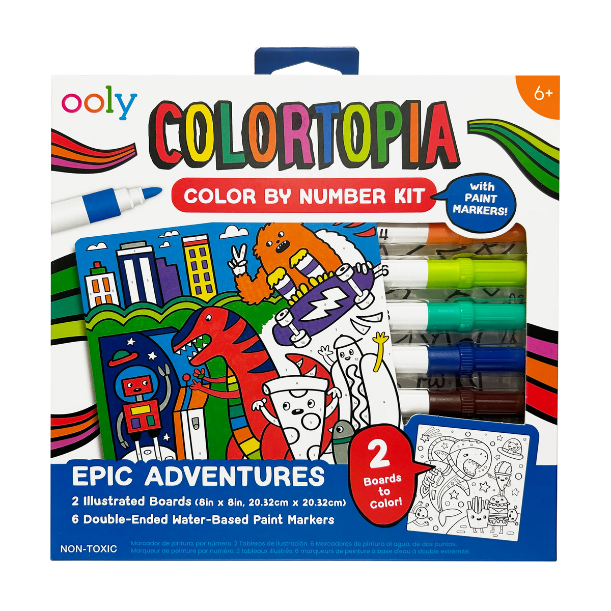 Colortopia Number Paint Marker Kit Epic Adventures