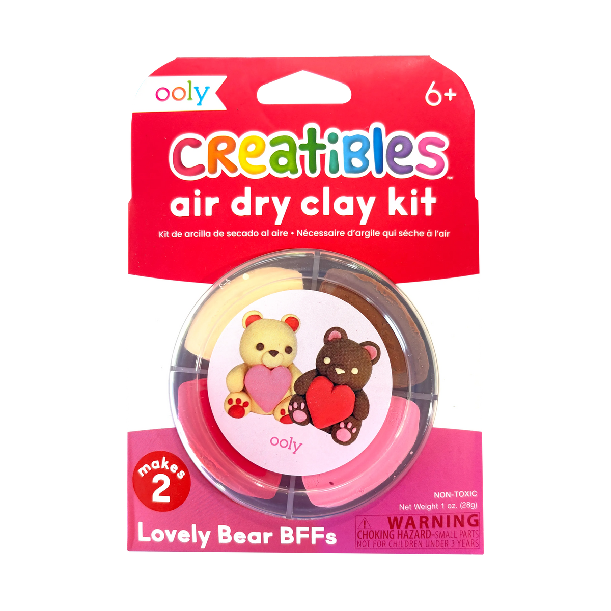 Creatibles Mini Air Dry Clay Kit Lovely Bears BFFs 2 Designs