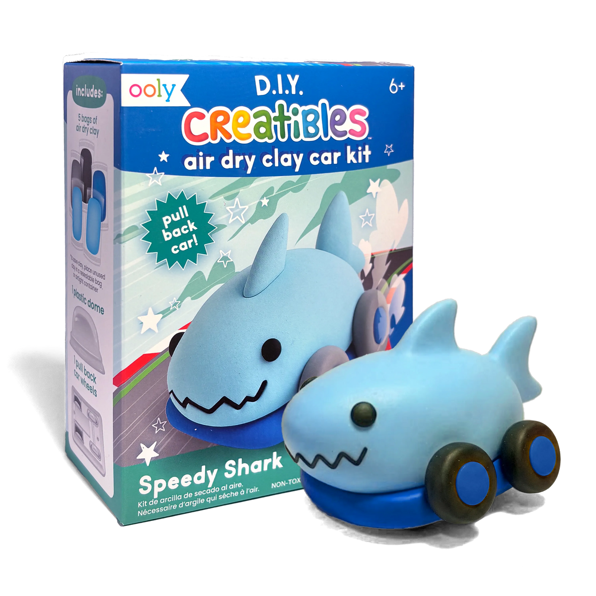 Creatibles Mini Air Dry Clay Car Kit - Speedy Shark