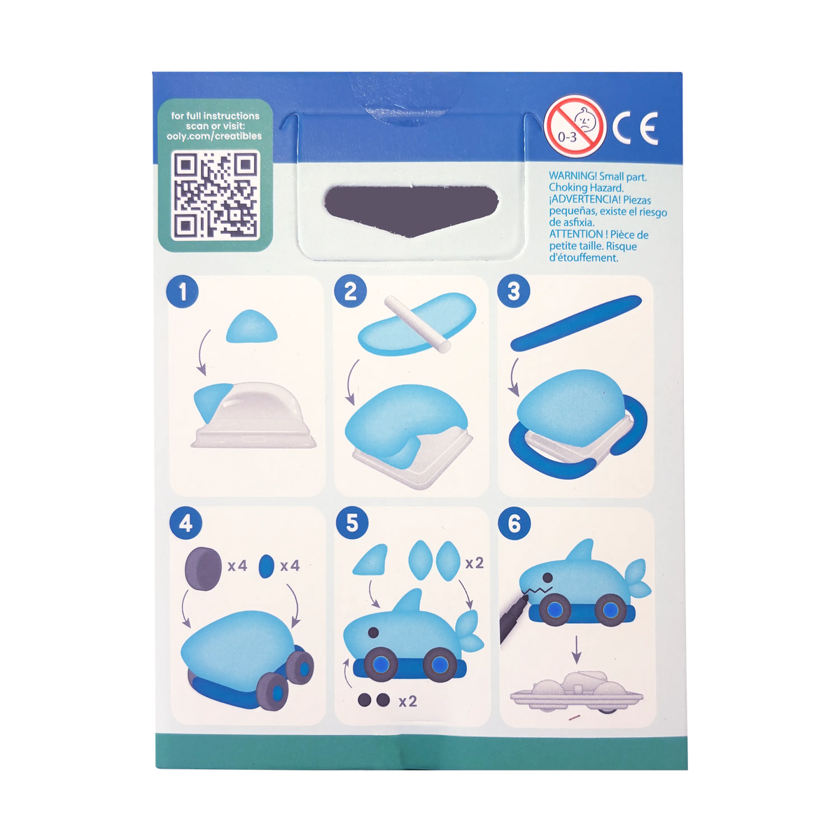 Creatibles Mini Air Dry Clay Car Kit - Speedy Shark
