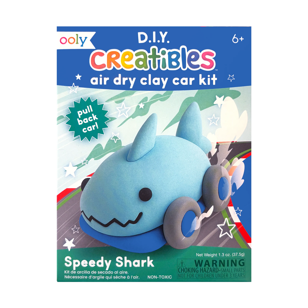 Creatibles Mini Air Dry Clay Car Kit - Speedy Shark