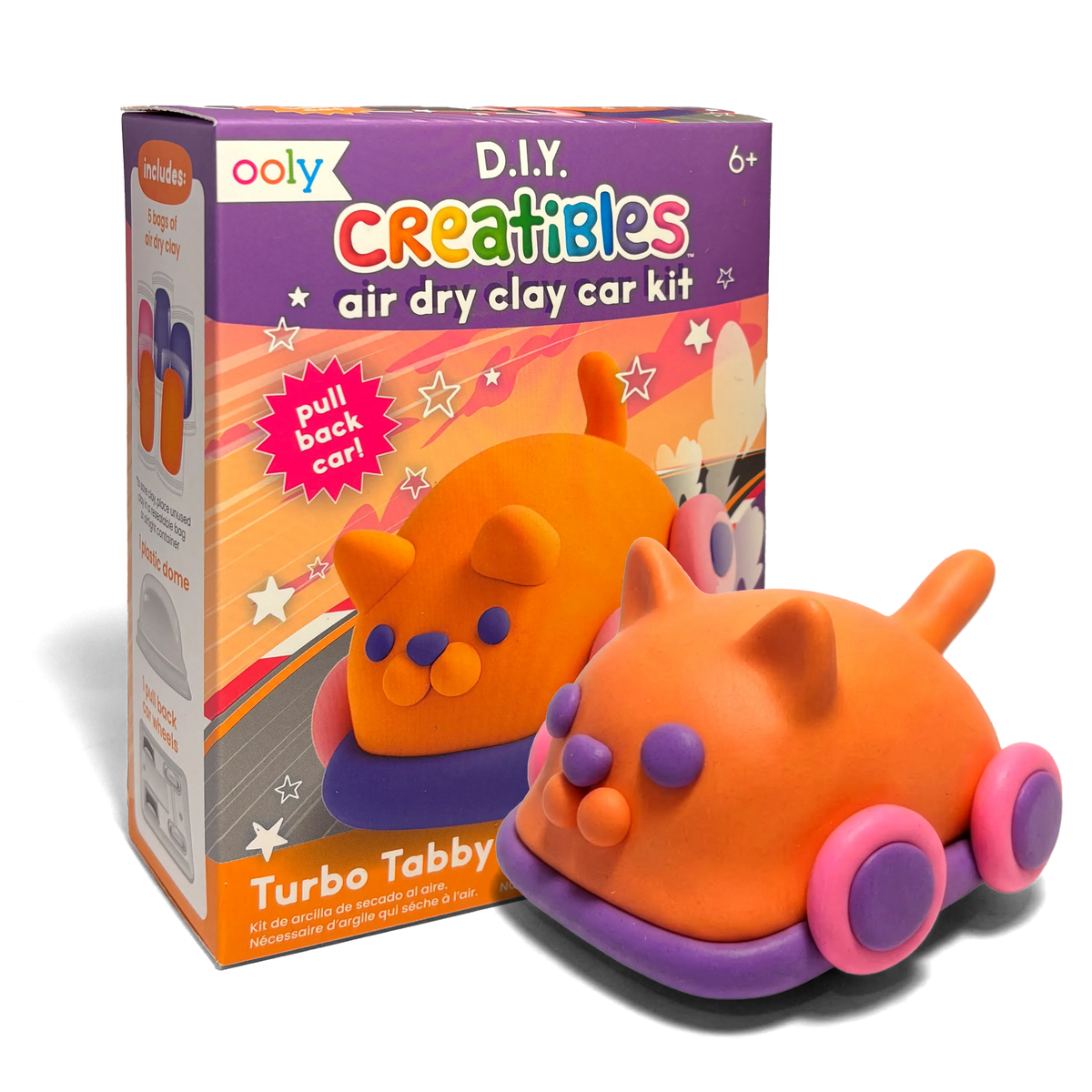 Creatibles Mini Air Dry Clay Car Kit - Turbo Tabby