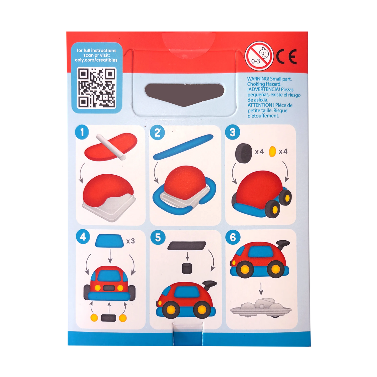 Creatibles Mini Air Dry Clay Car Kit - Zoomie Racecar