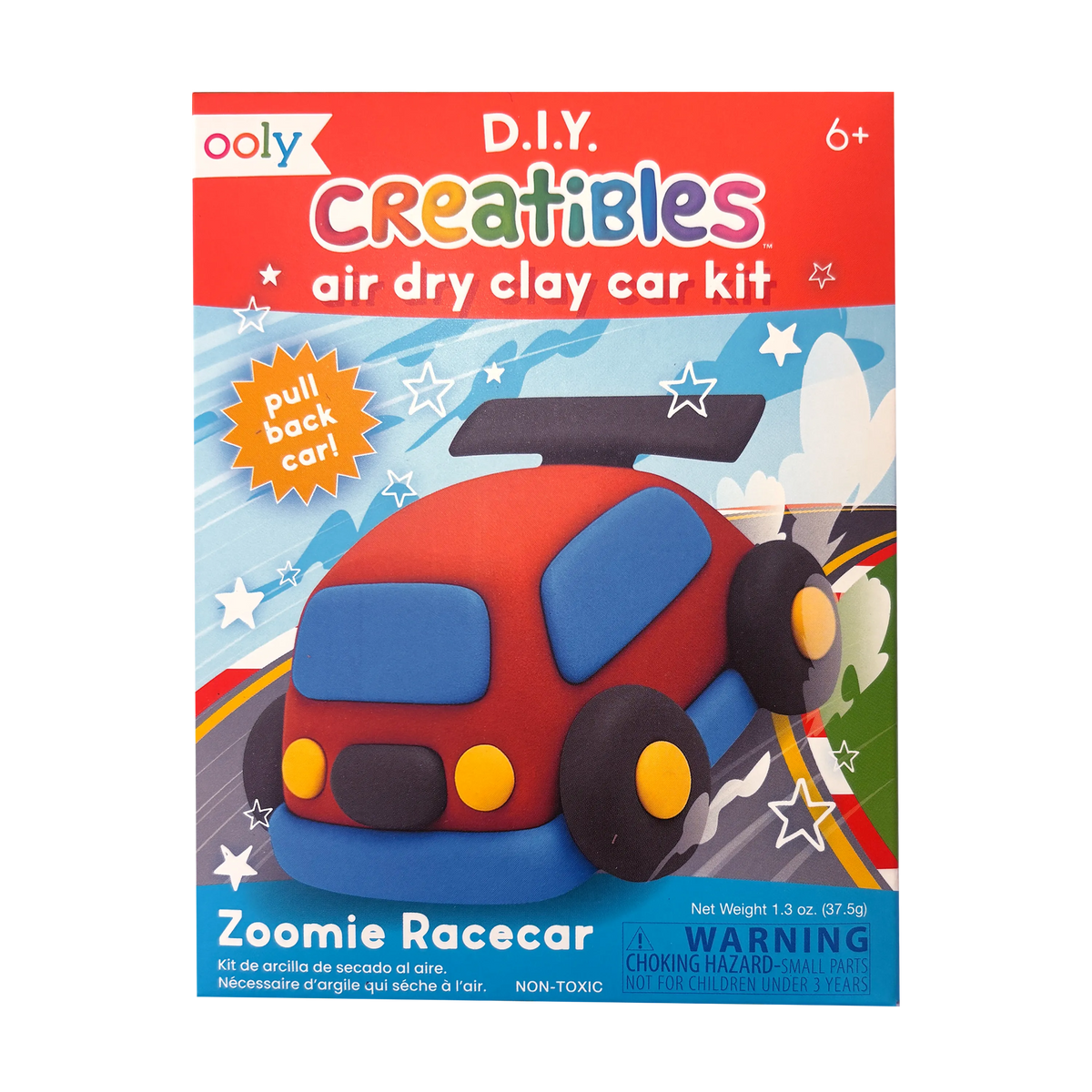 Creatibles Mini Air Dry Clay Car Kit - Zoomie Racecar