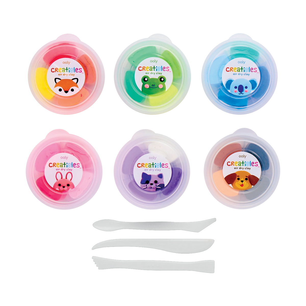 Ooly Air Dry Clay Kit - 24 Colors Modeling Clay With Tools For Kids