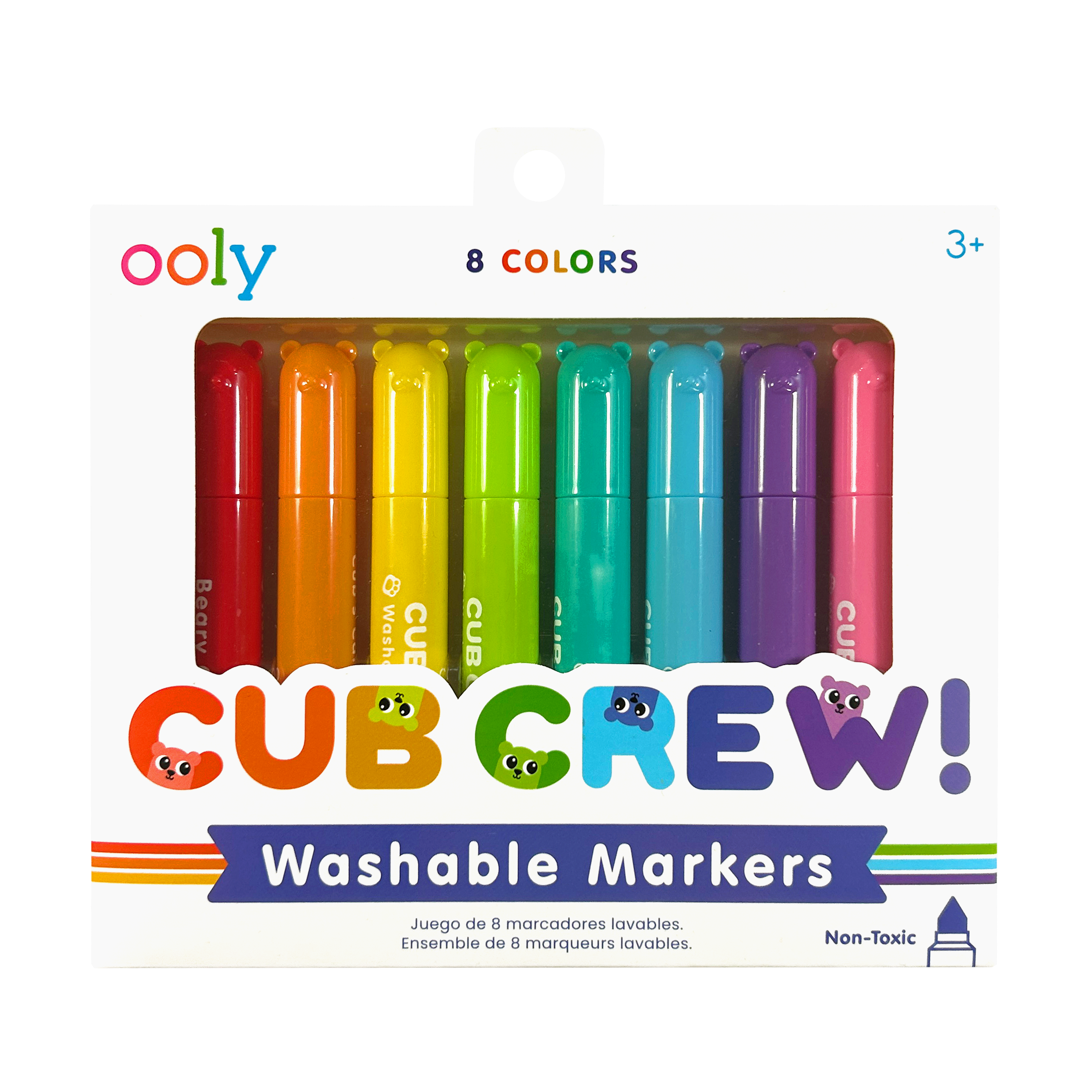 Front of packaging of OOLY Cub Crew Washable Markers on a white background