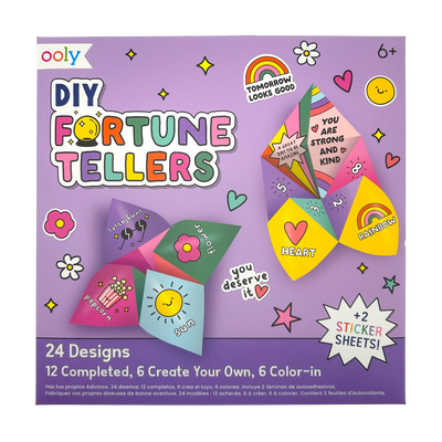 DIY Fortune Tellers Activity Kit - 24 Designs - 2 Sticker Sheets