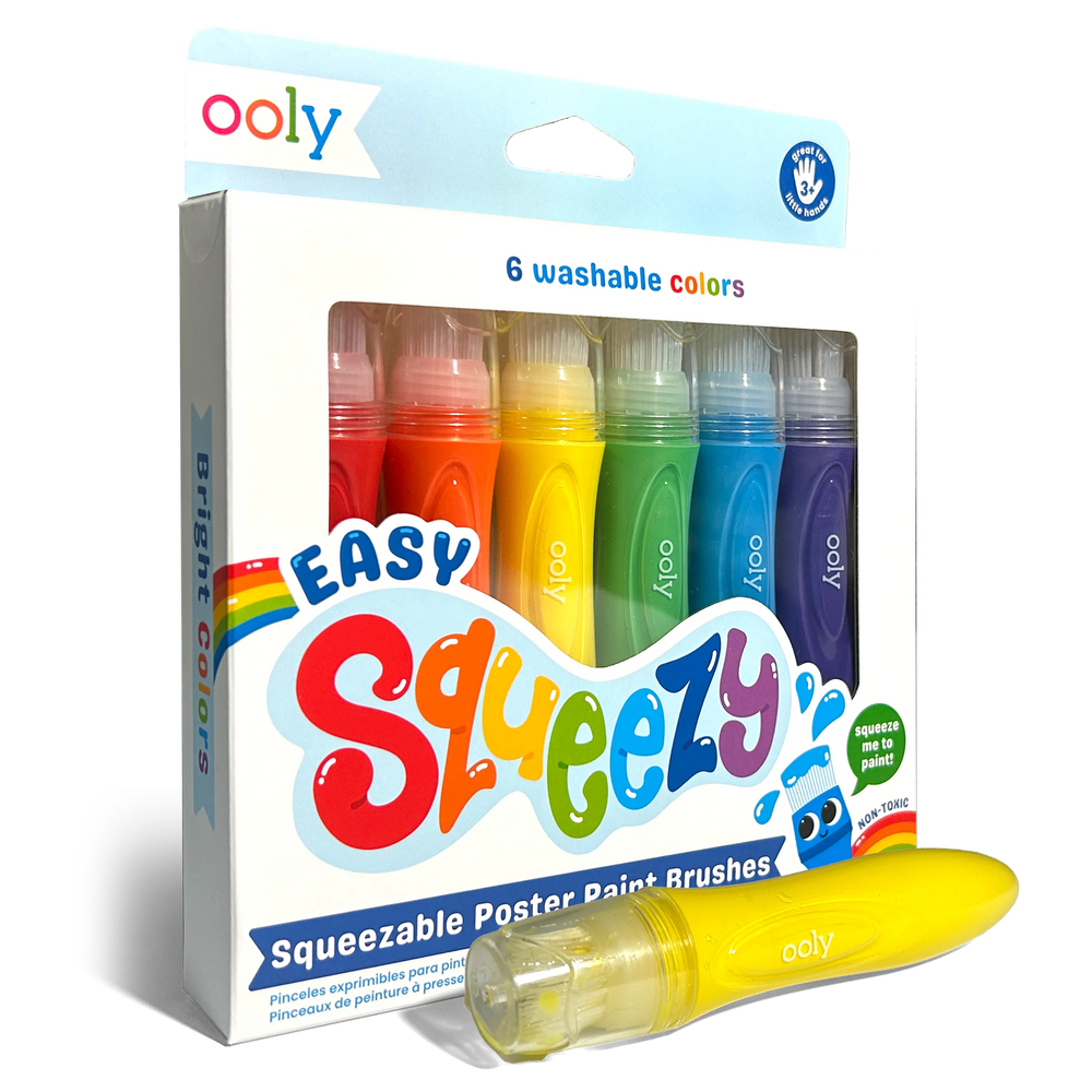 Easy Squeezy Squeezable Poster Paint Brushes - Set of 6 - OOLY