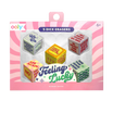 Front packaging of OOLY Feeling Lucky Dice Erasers on a white background