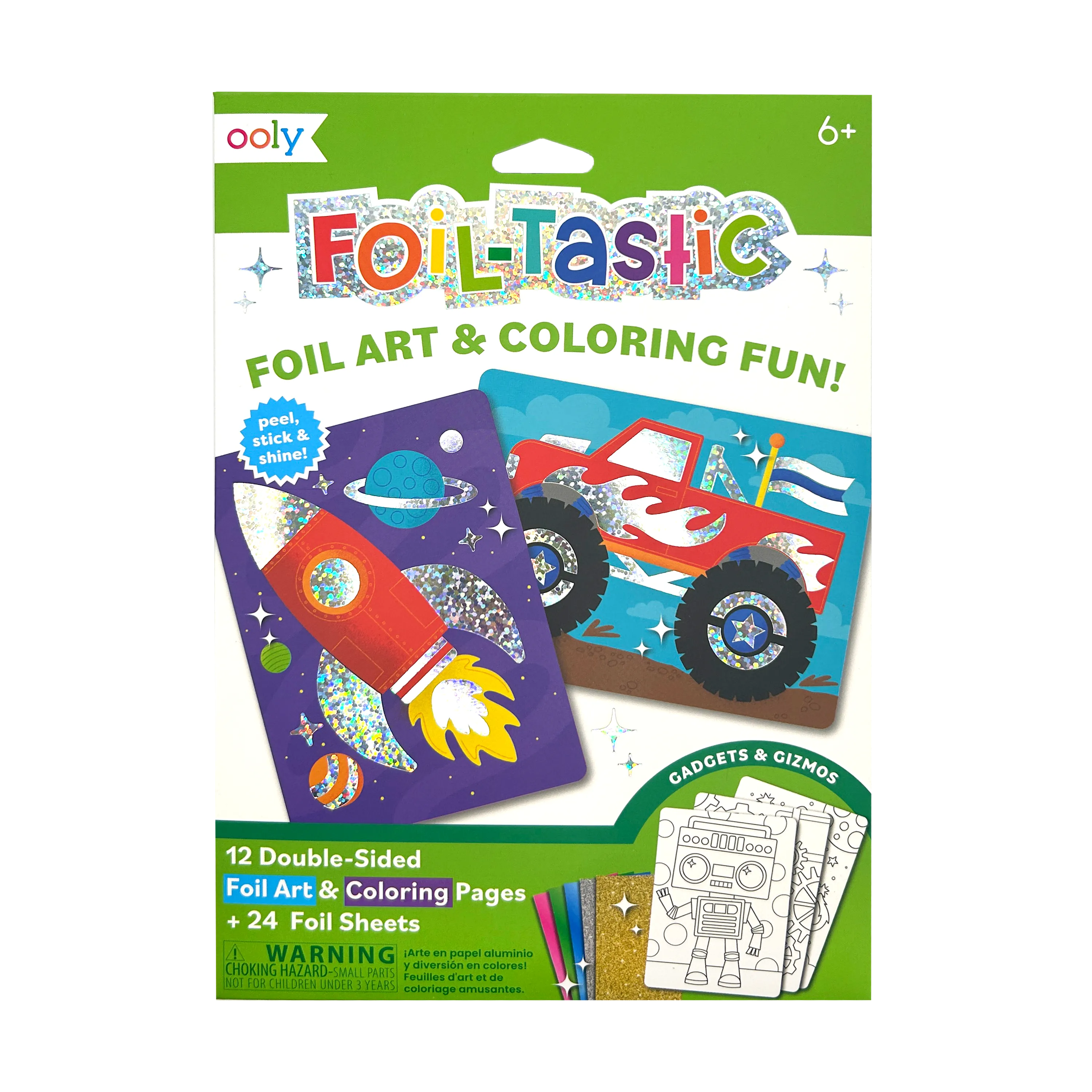 OOLY Foil-tastic Foil Art & Coloring Set - Gadgets & Gizmos packaging front