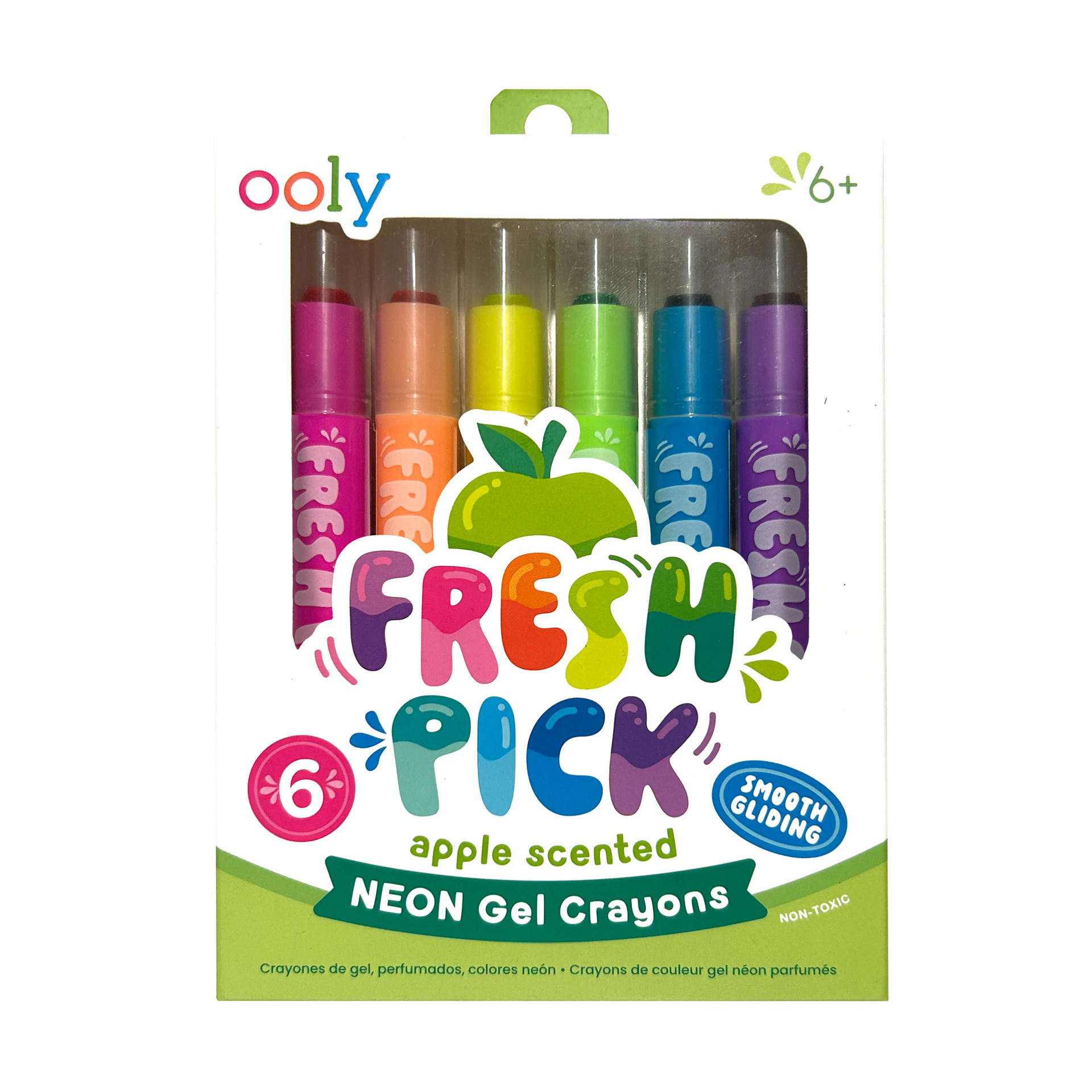 Fresh Pick Apple Scented Gel Crayons - Set of 6 - OOLY