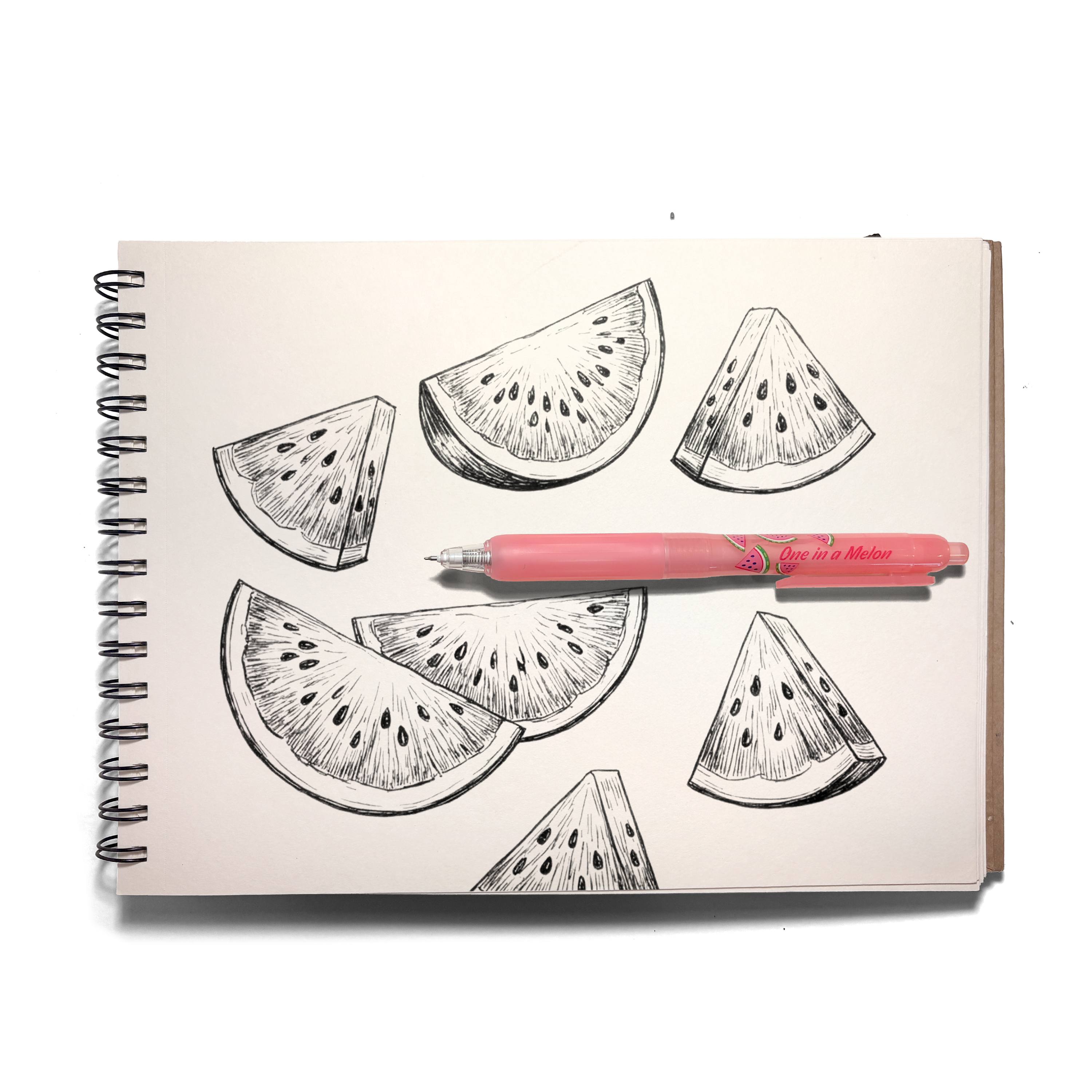 Fresh Squeezed Fruit Scented Gel Pen - Black Ink - Watermelon