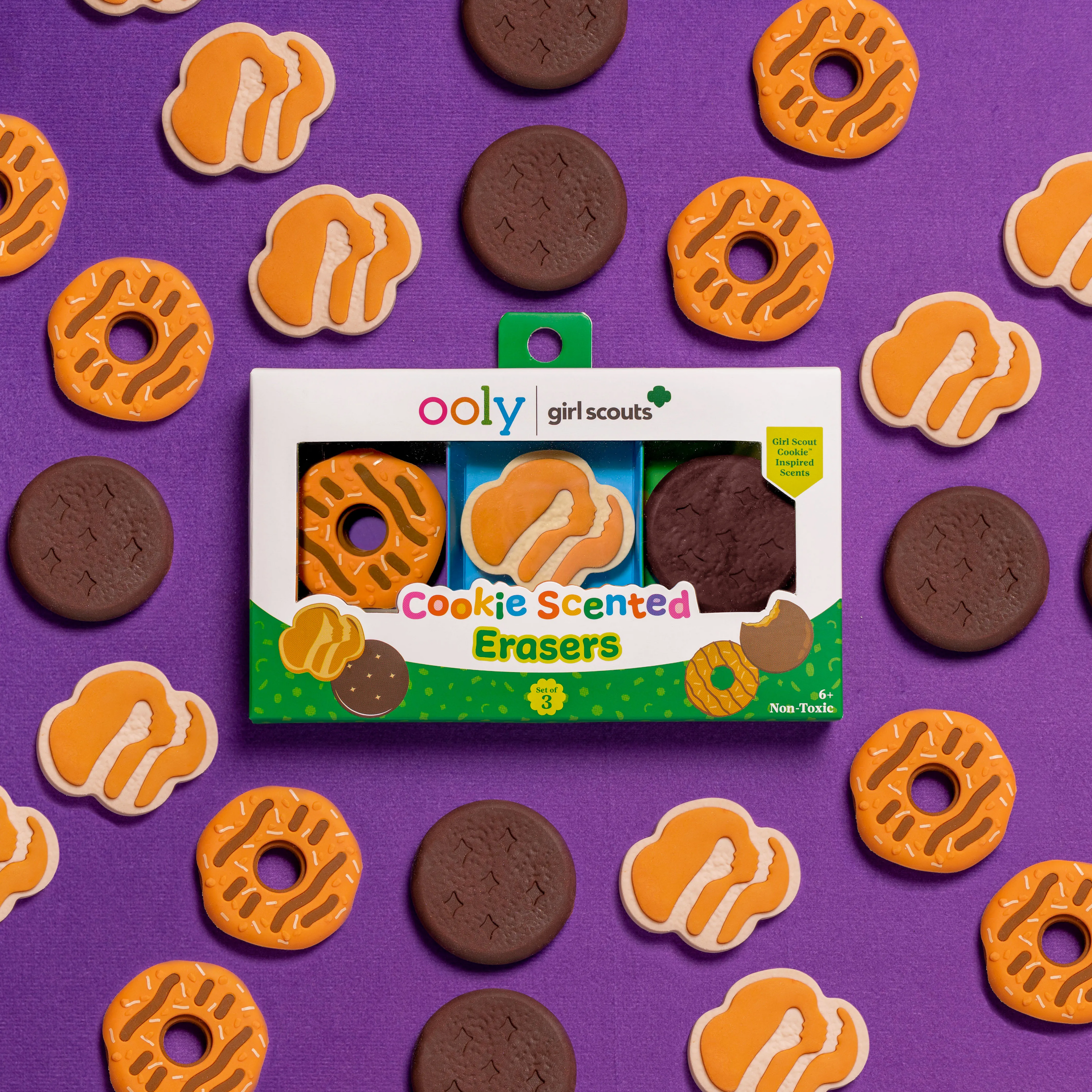 OOLY x Girl Scouts Cookie Scented Erasers - Set of 3