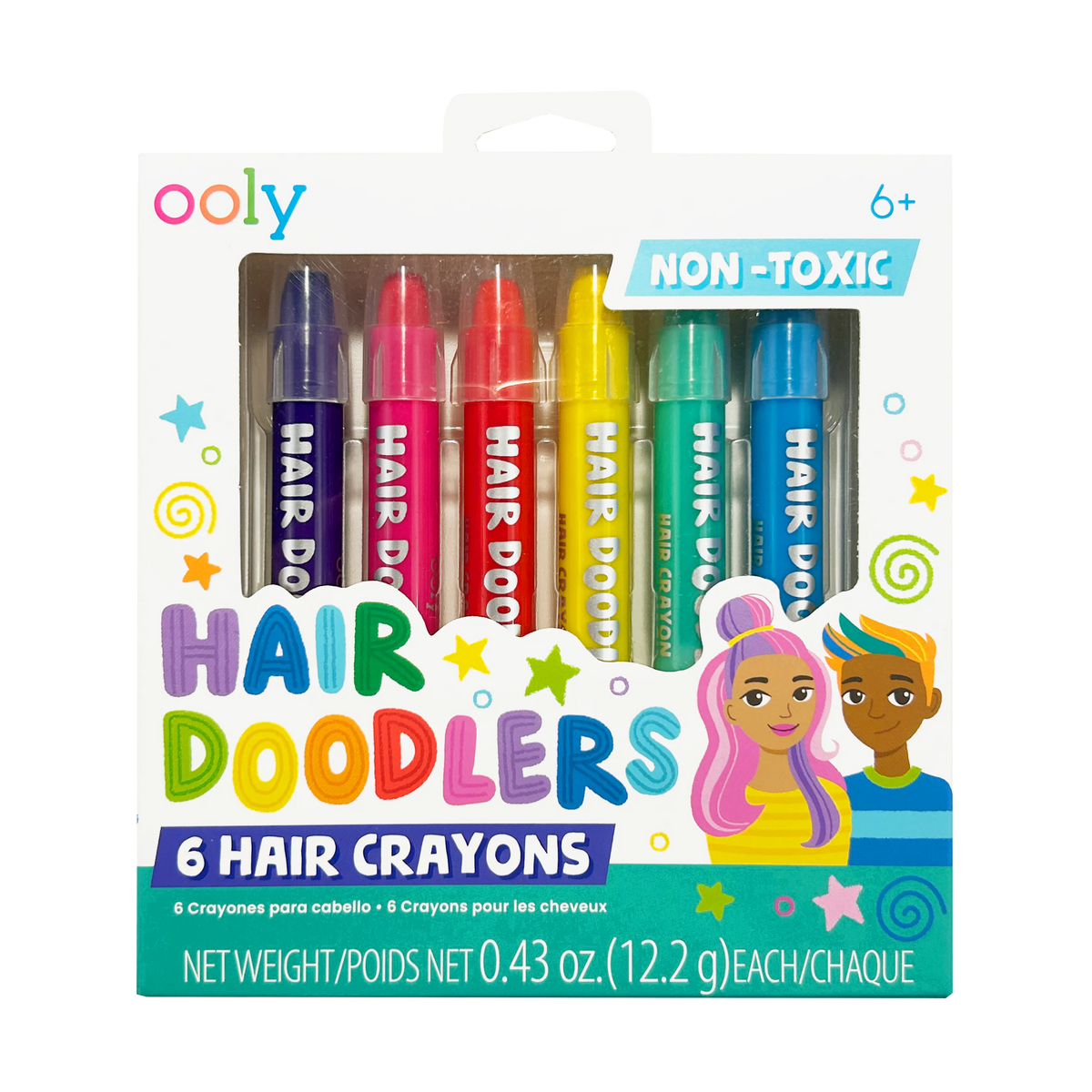 Hair Doodlers Hair Crayons Set 6