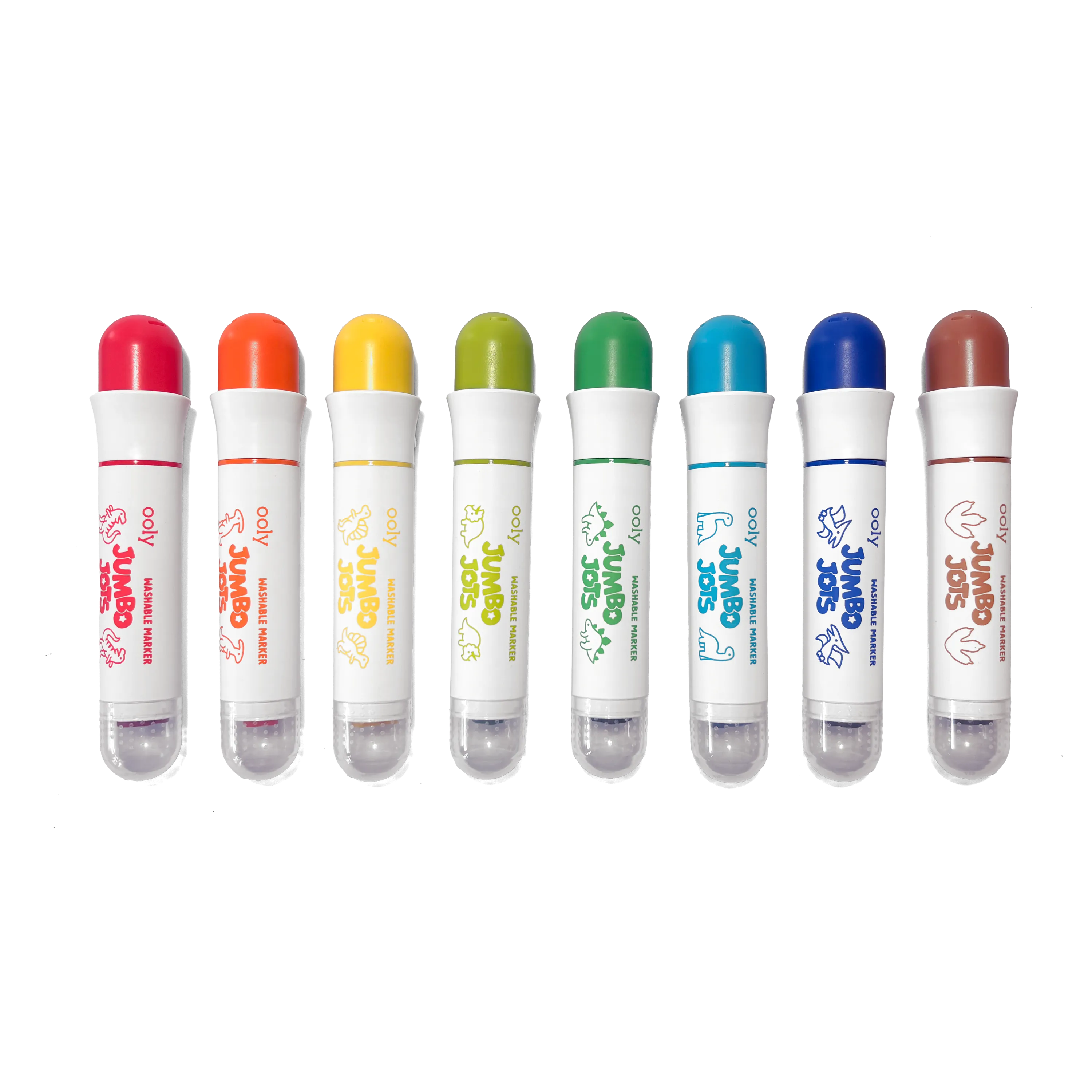 Jumbo Jots Dual Tip Stamp Markers - Dinosaur - Set of 8