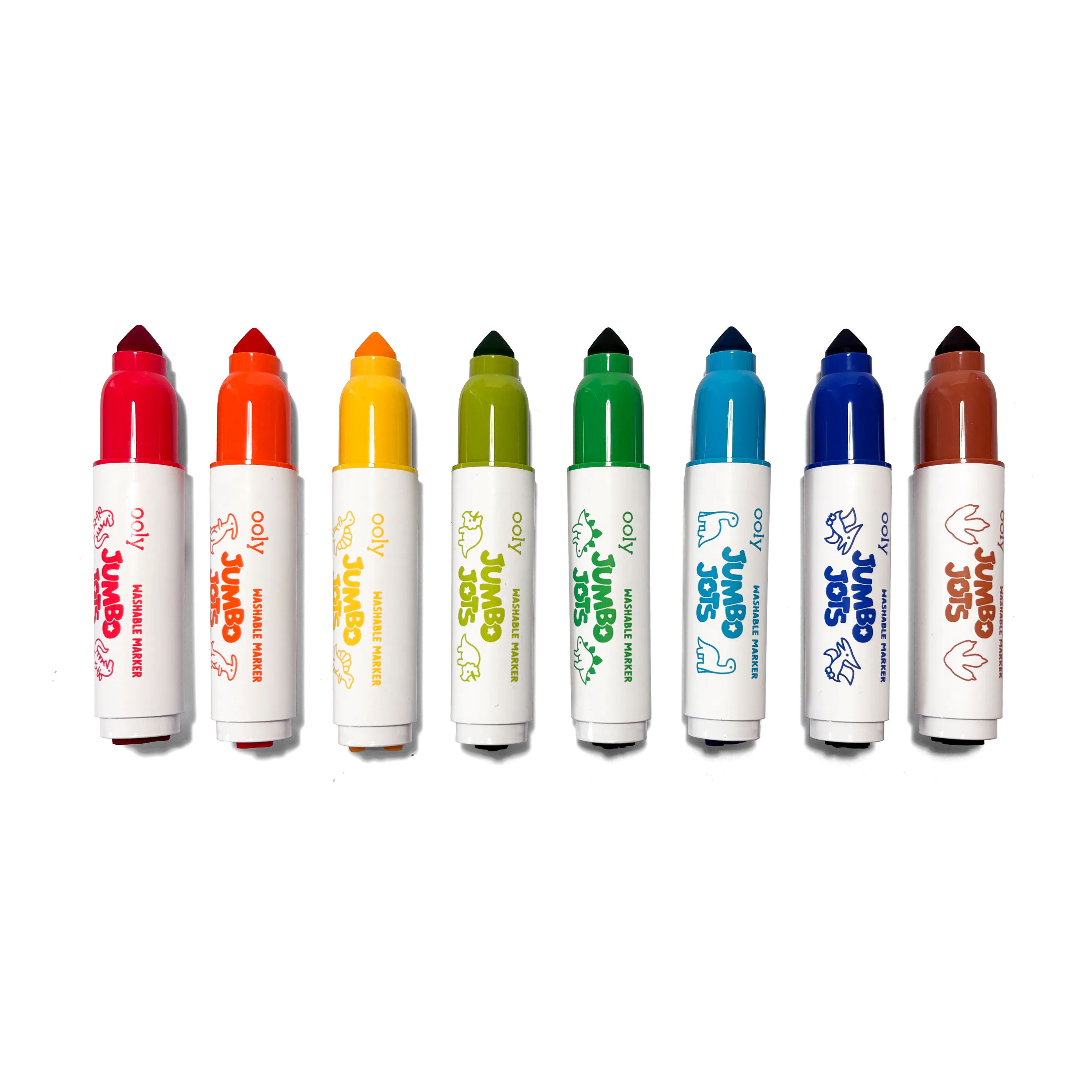 Jumbo Jots Dual Tip Stamp Markers - Dinosaur - Set of 8