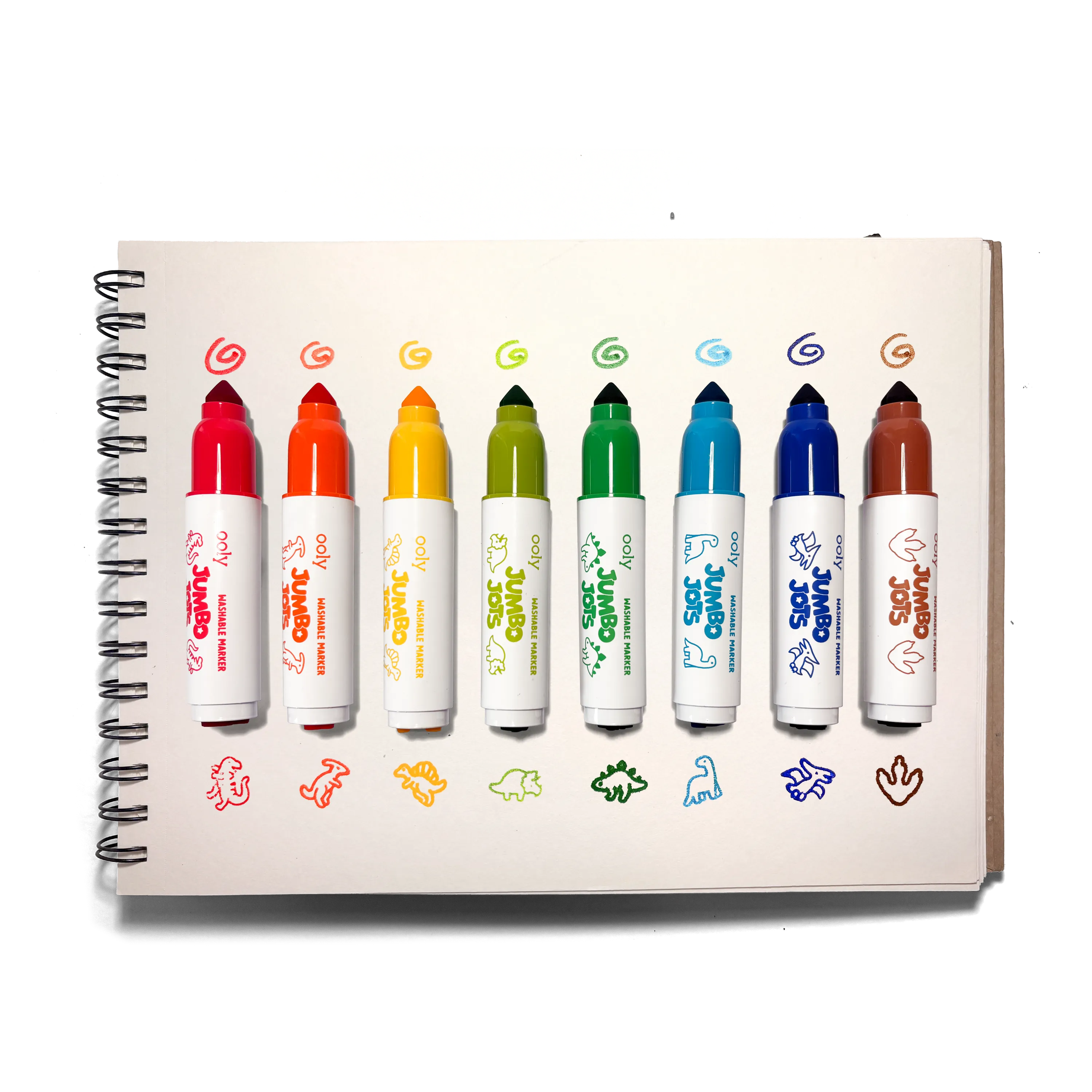 Jumbo Jots Dual Tip Stamp Markers - Dinosaur - Set of 8