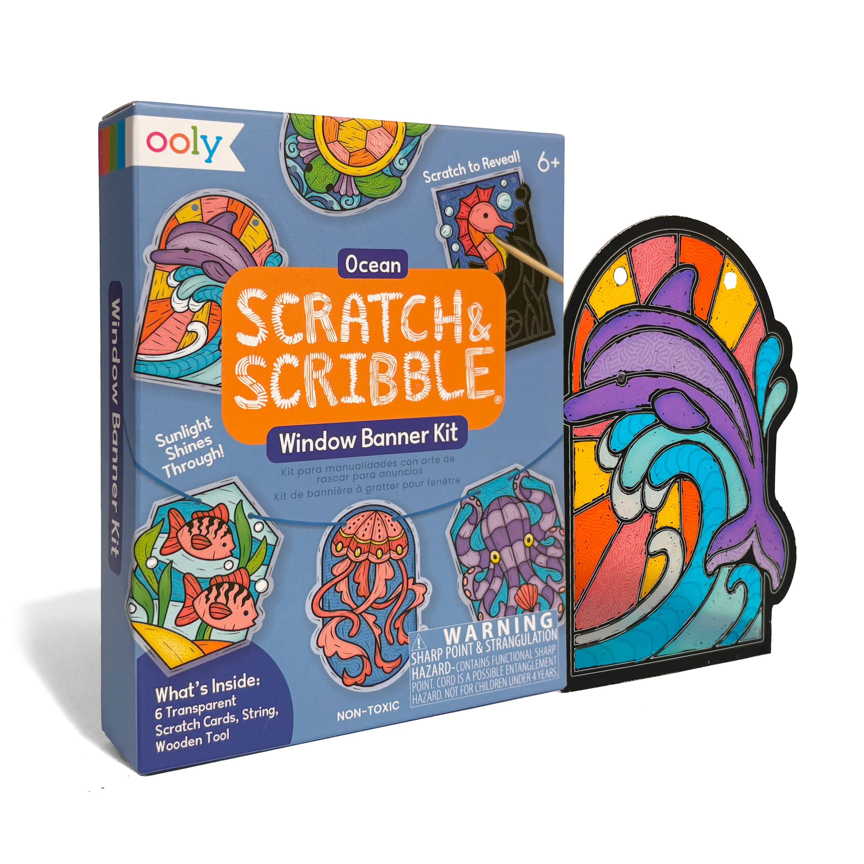 Scratch & Scribble Window Banner Kit - Ocean