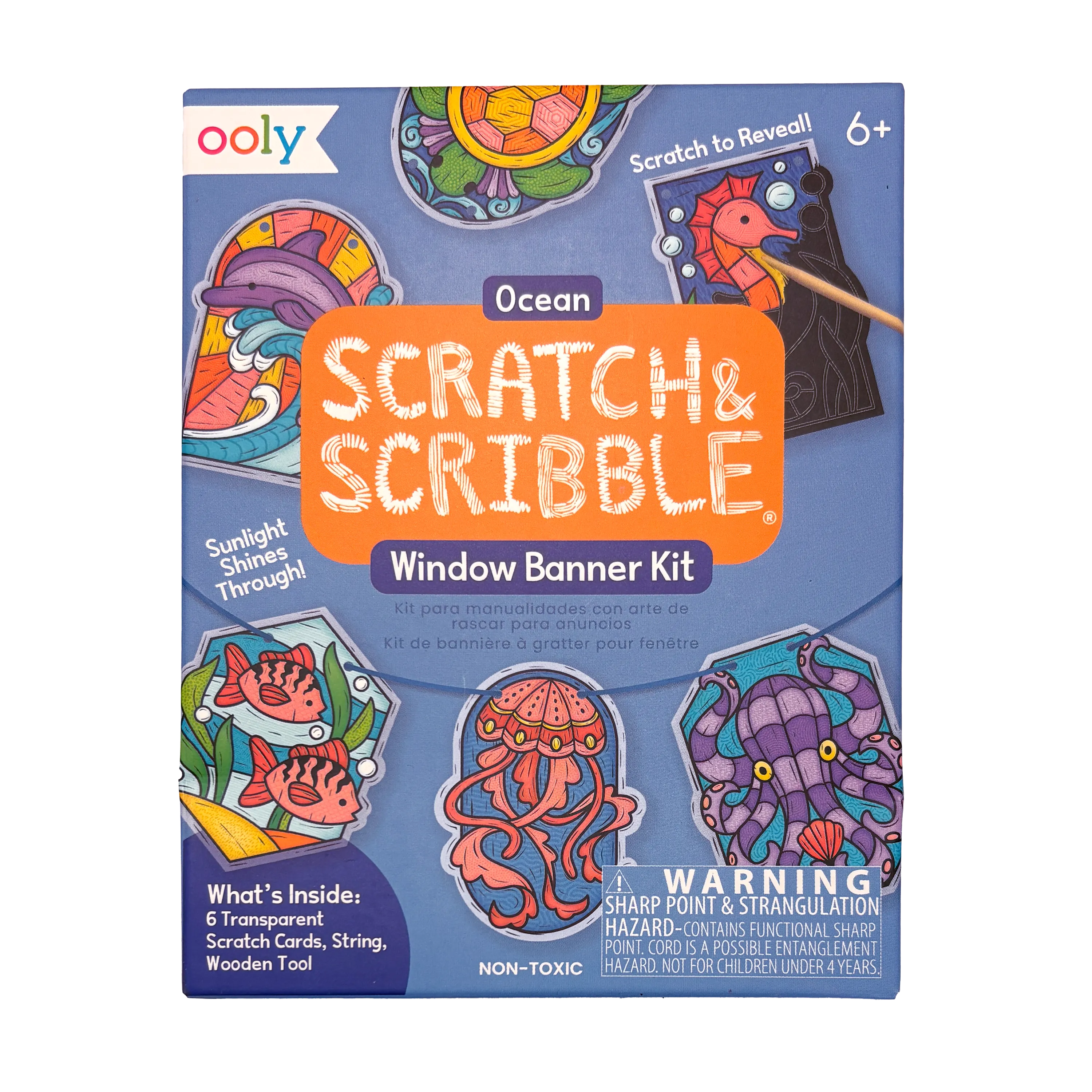 Scratch & Scribble Window Banner Kit - Ocean