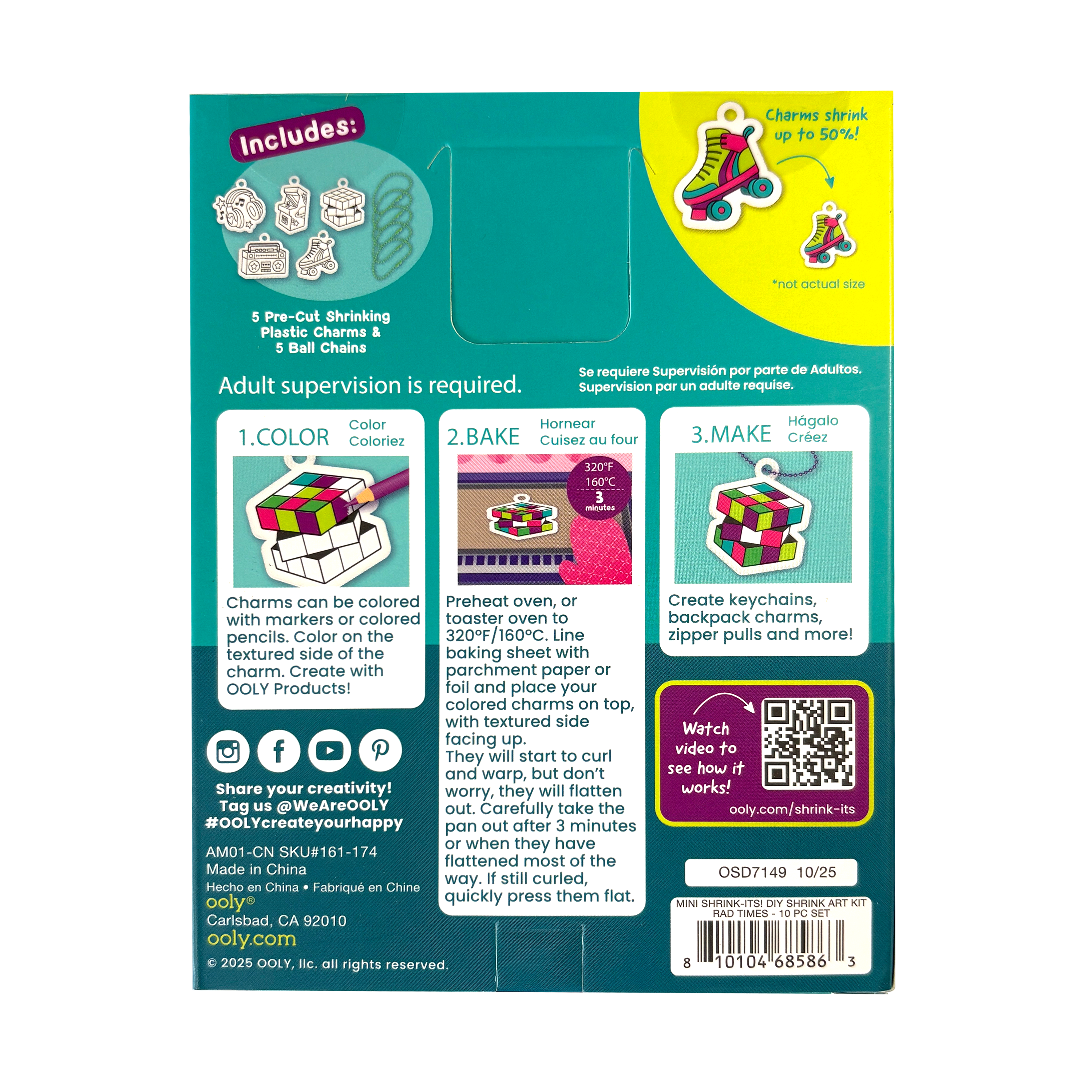 Shrink-Its! Mini DIY Shrink Art Kit - Rad Times