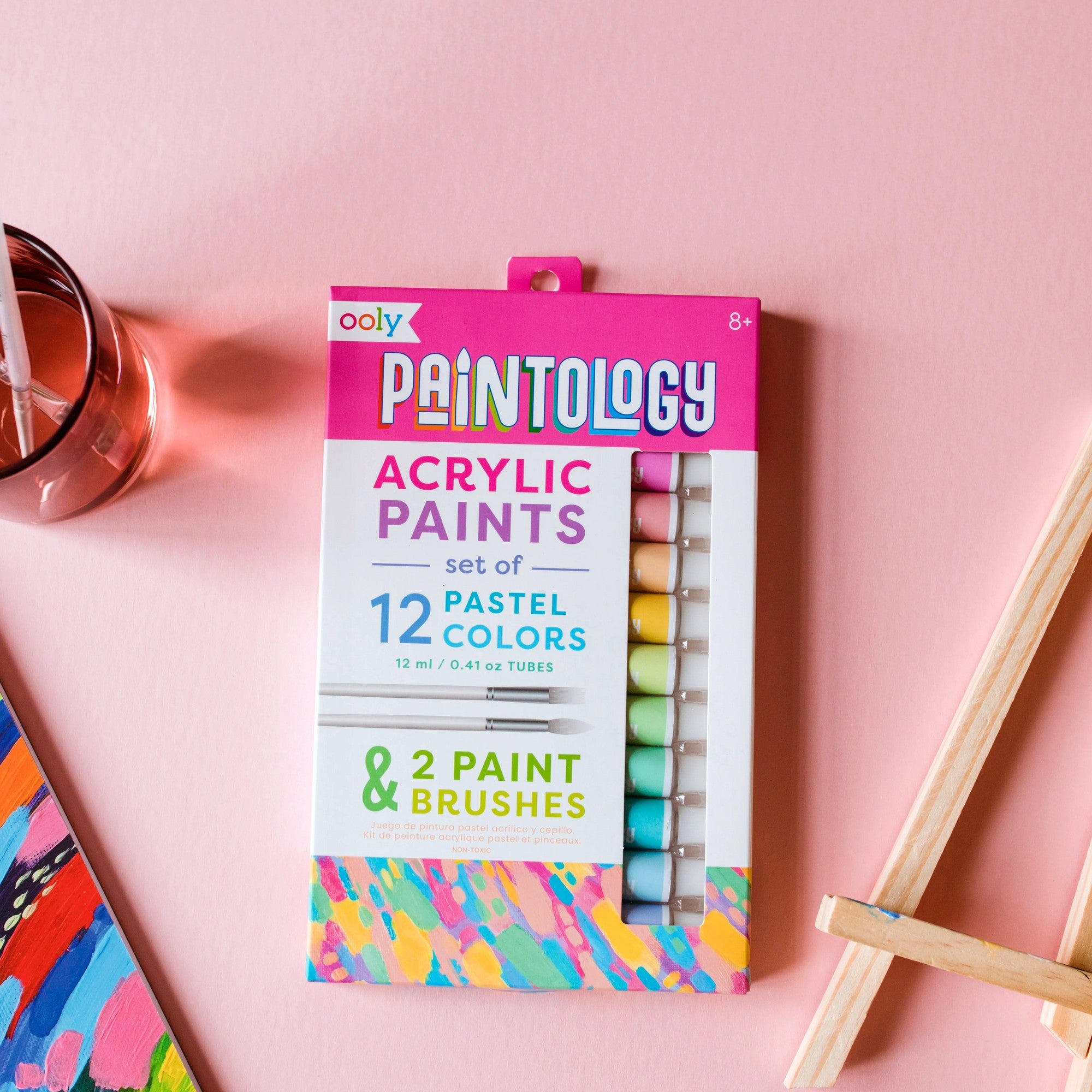 Paintology Acrylic Paints Set - Pastel Colors - Set of 12