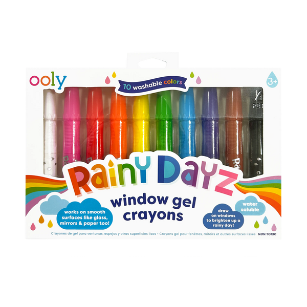 Rainy Dayz Window Gel Crayons - Set of 10