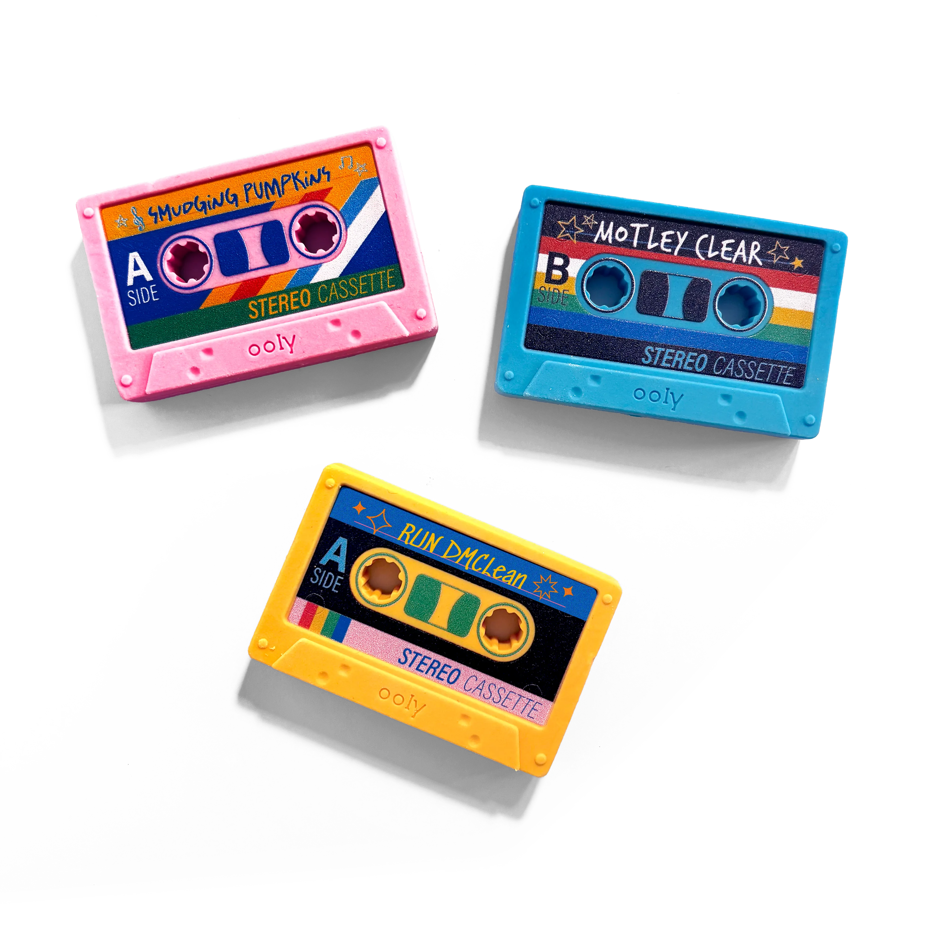 Rewind Cassette Erasers – Set of 3