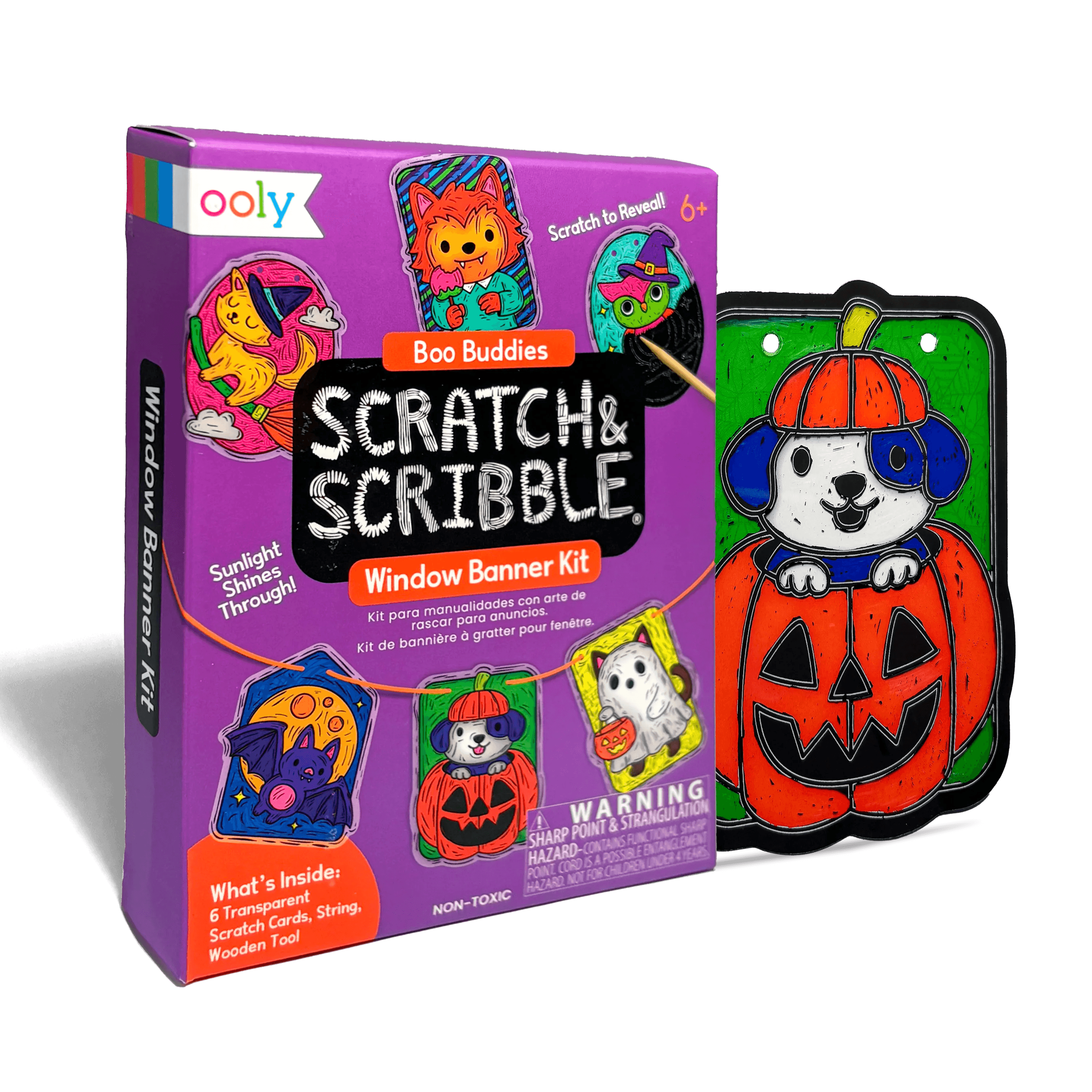 Scratch & Scribble Mini Window Banner Kit - Boo Buddies