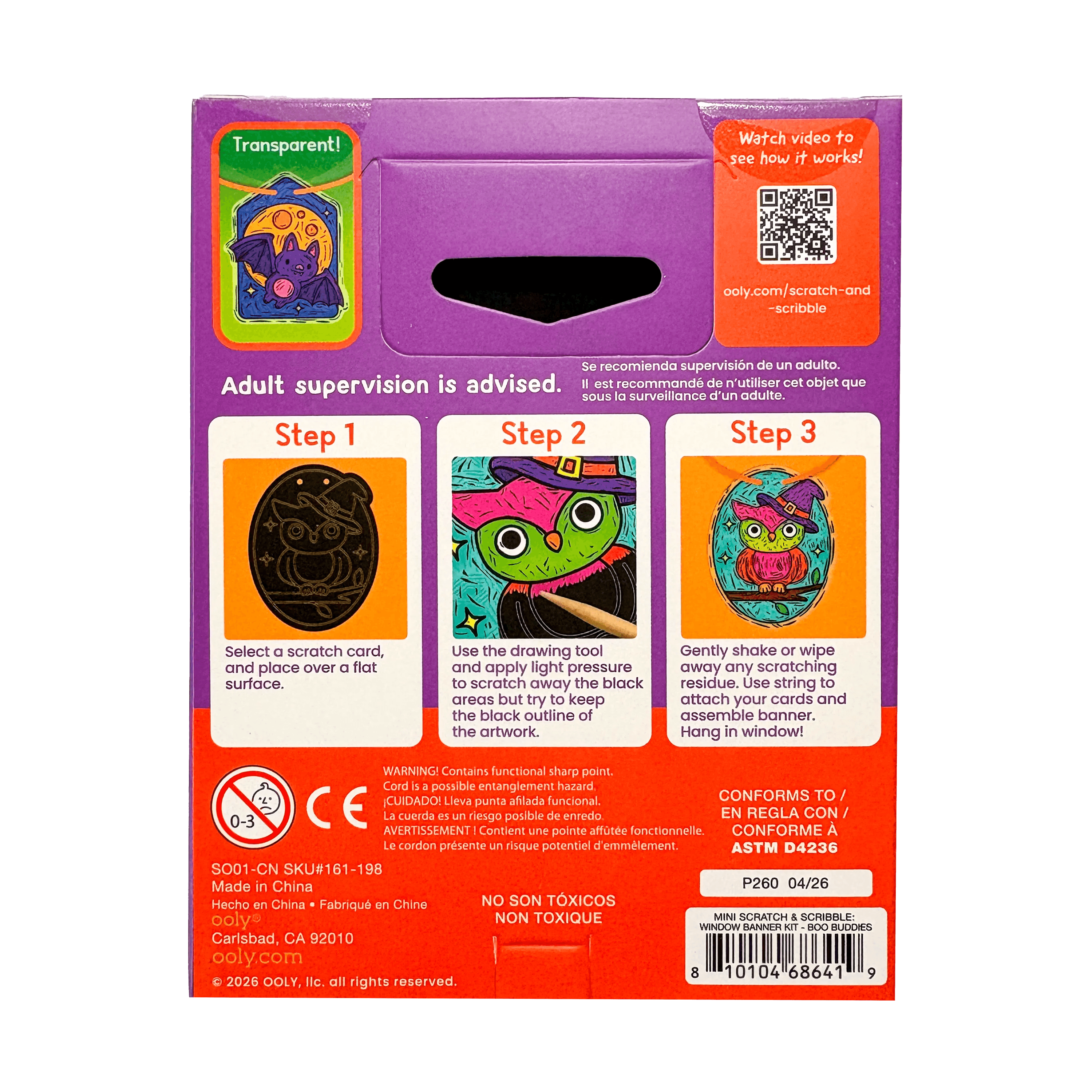 Scratch & Scribble Mini Window Banner Kit - Boo Buddies