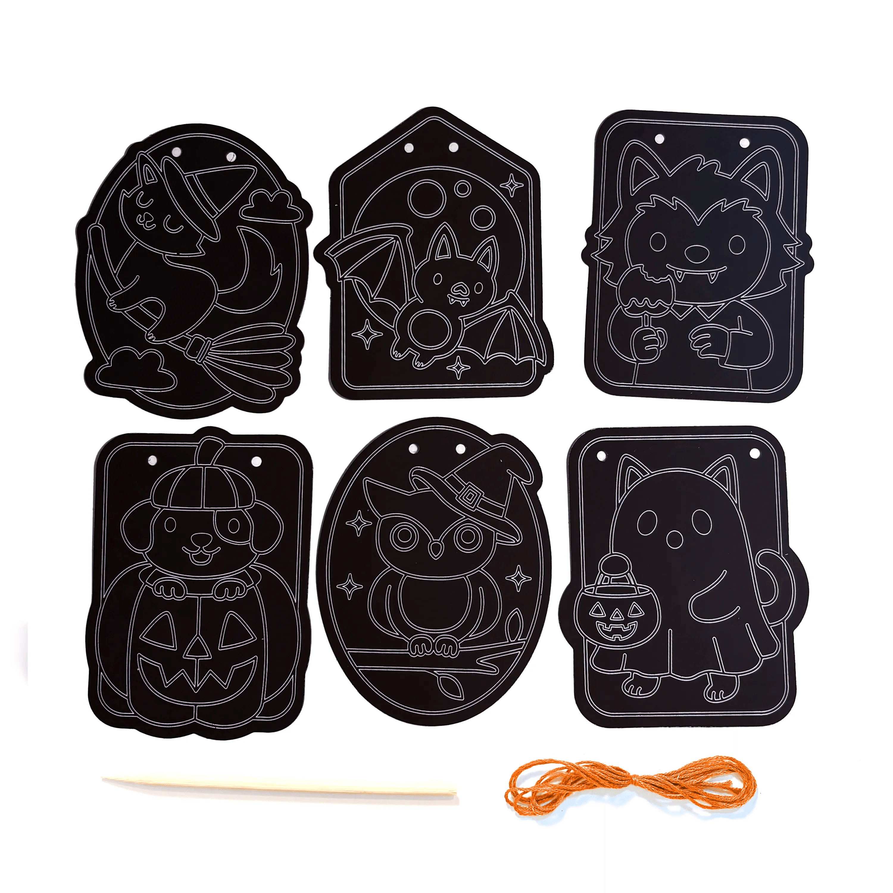 Scratch & Scribble Mini Window Banner Kit - Boo Buddies