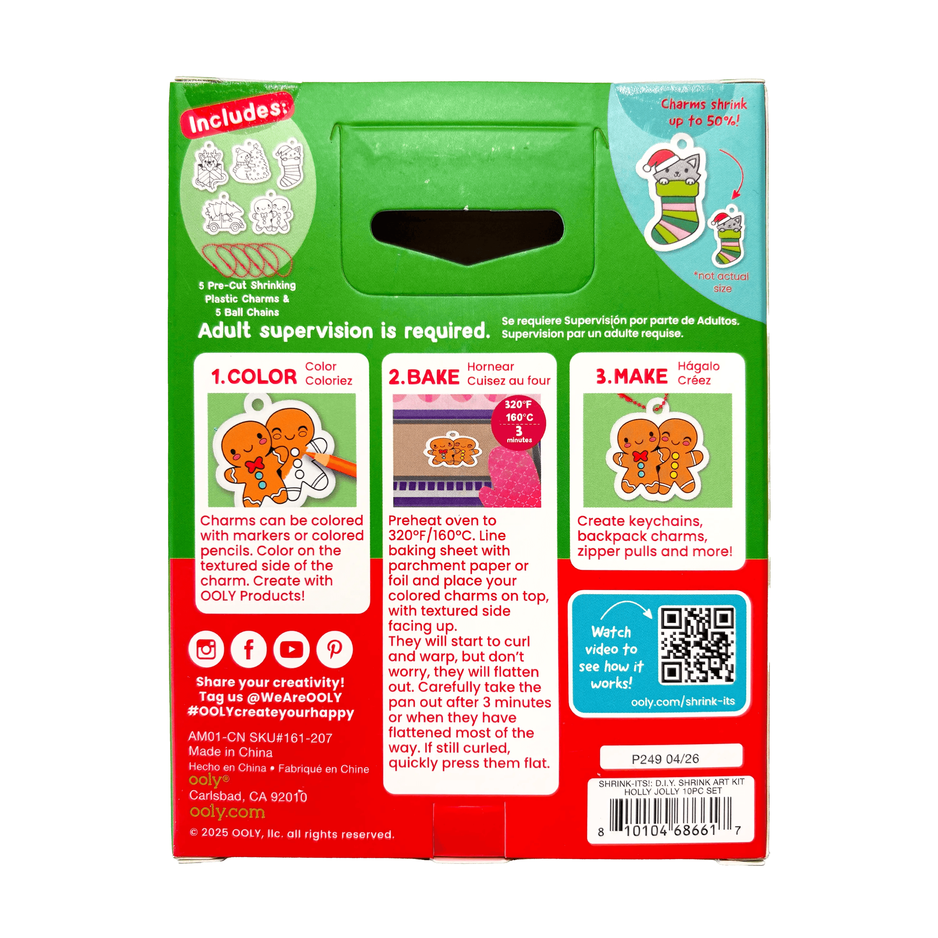 Mini Shrink-Its!: D.I.Y. Shrink Art Kit - Holly Jolly