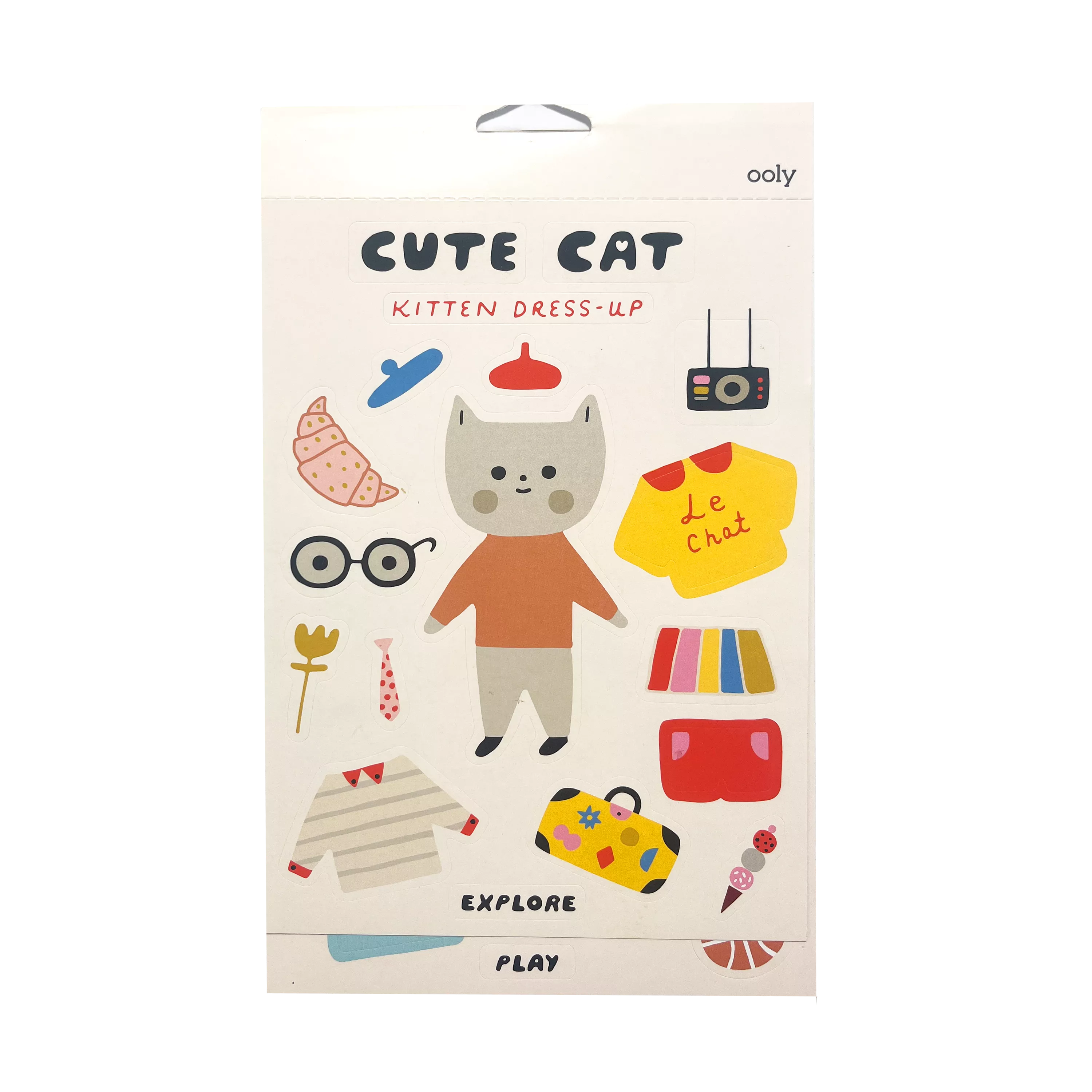 OOLY Stickiville Suzy Ultman Sticker Book Dress Up Cats sticker sheet 1
