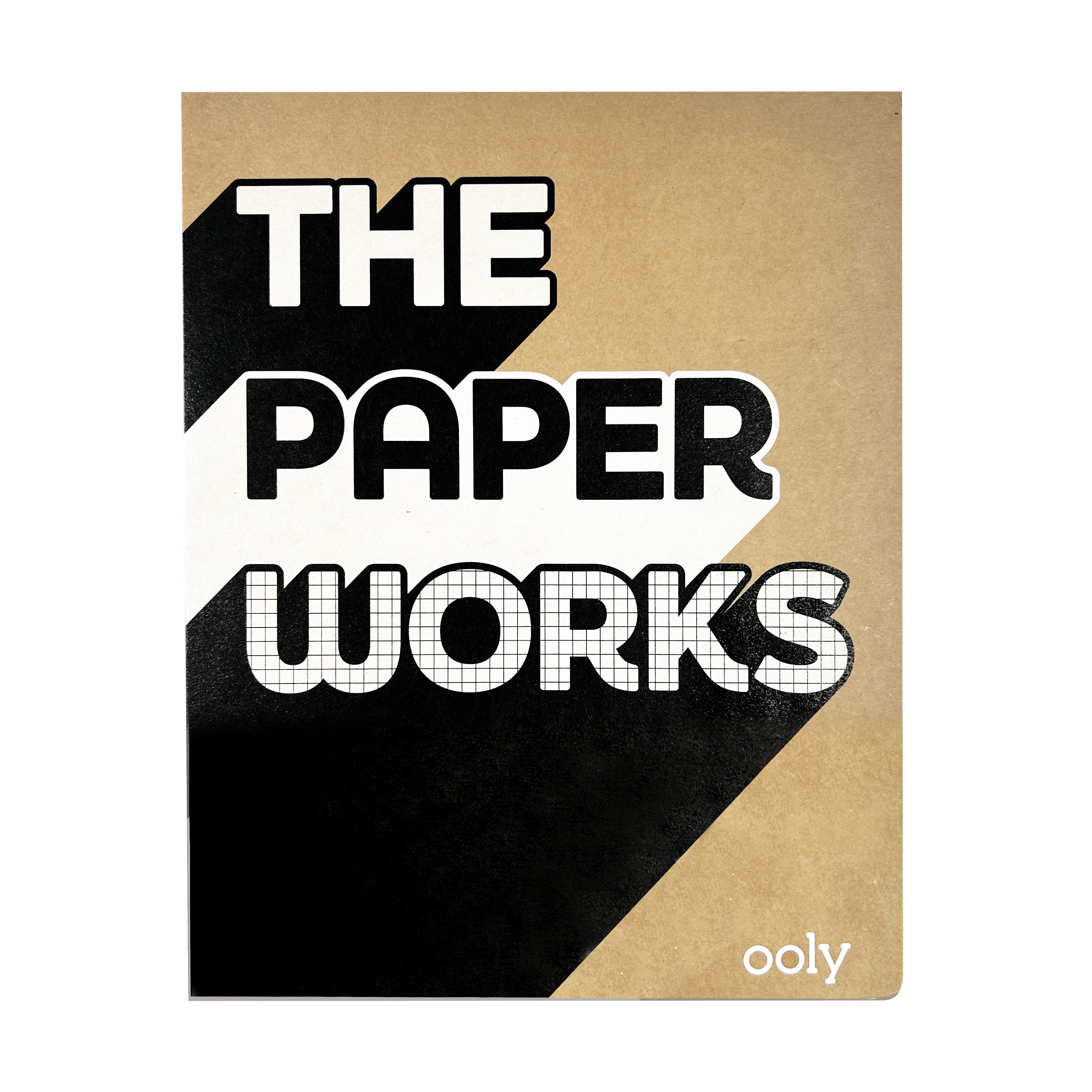 Front cover of OOLY's The Paper Works Sketchbook on a white background