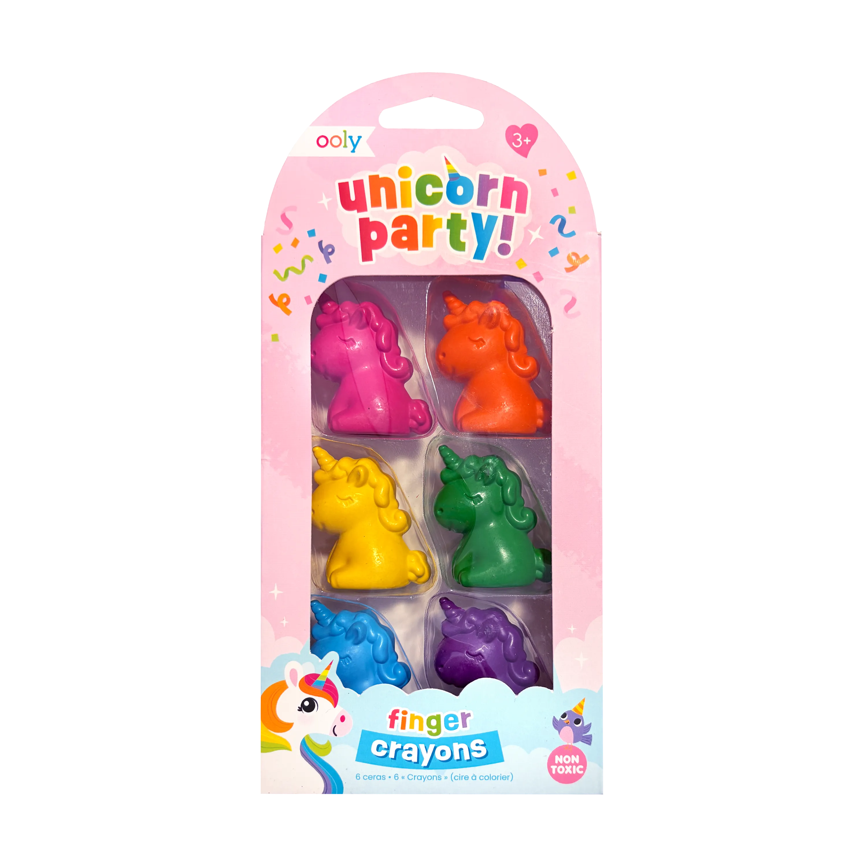 Unicorn Party Finger Crayons - Set of 6