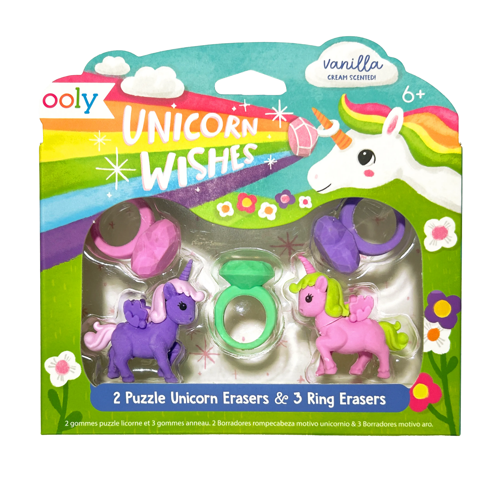 Unicorn Wishes Scented Puzzle Erasers - Set of 5 - OOLY