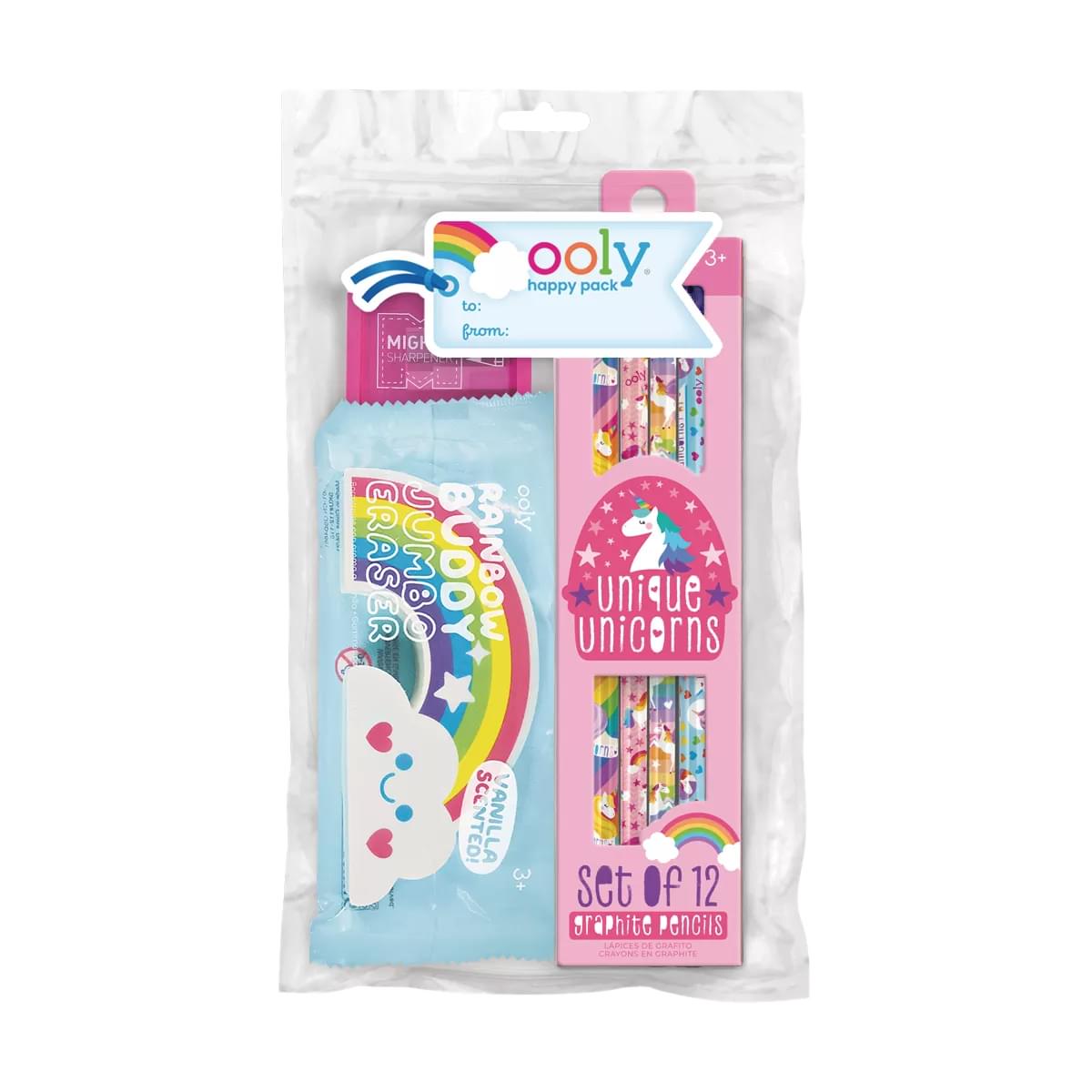 OOLY Unicorn Happy pack in giftable pouch and gift label