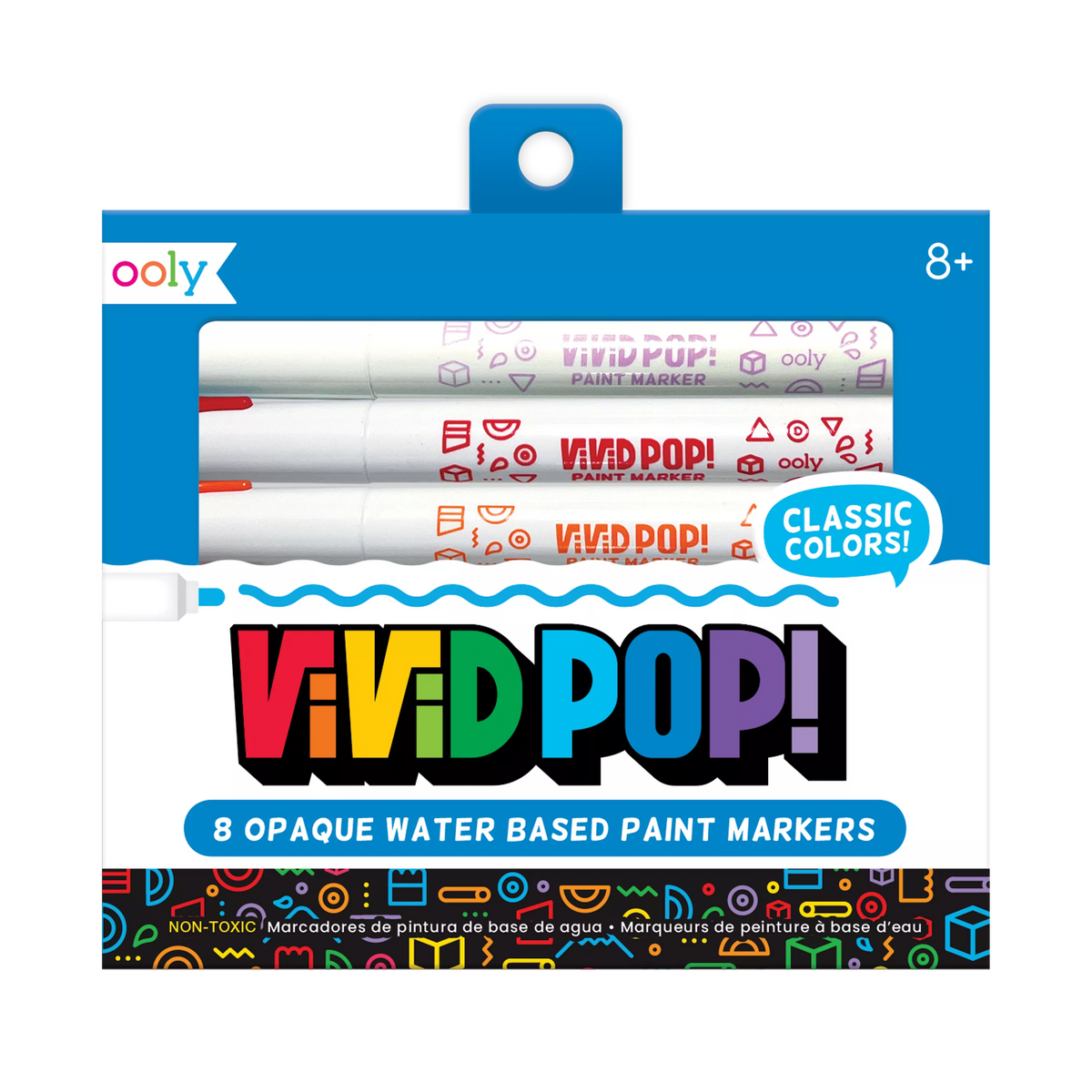 Vivid Pop Water Based Paint Markers Classic Set 8