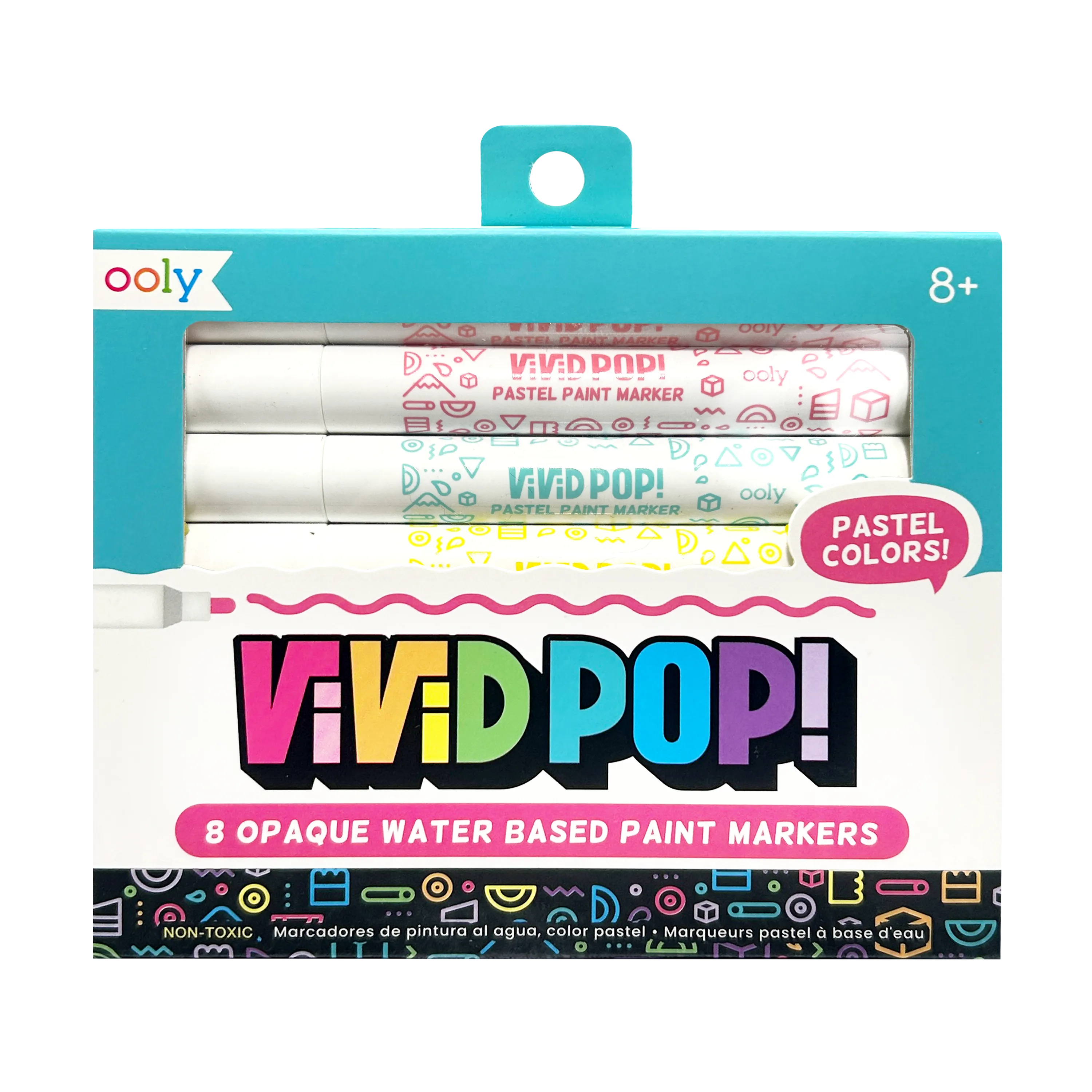 Vivid Pop! Water Based Paint Markers - Pastel packaging front