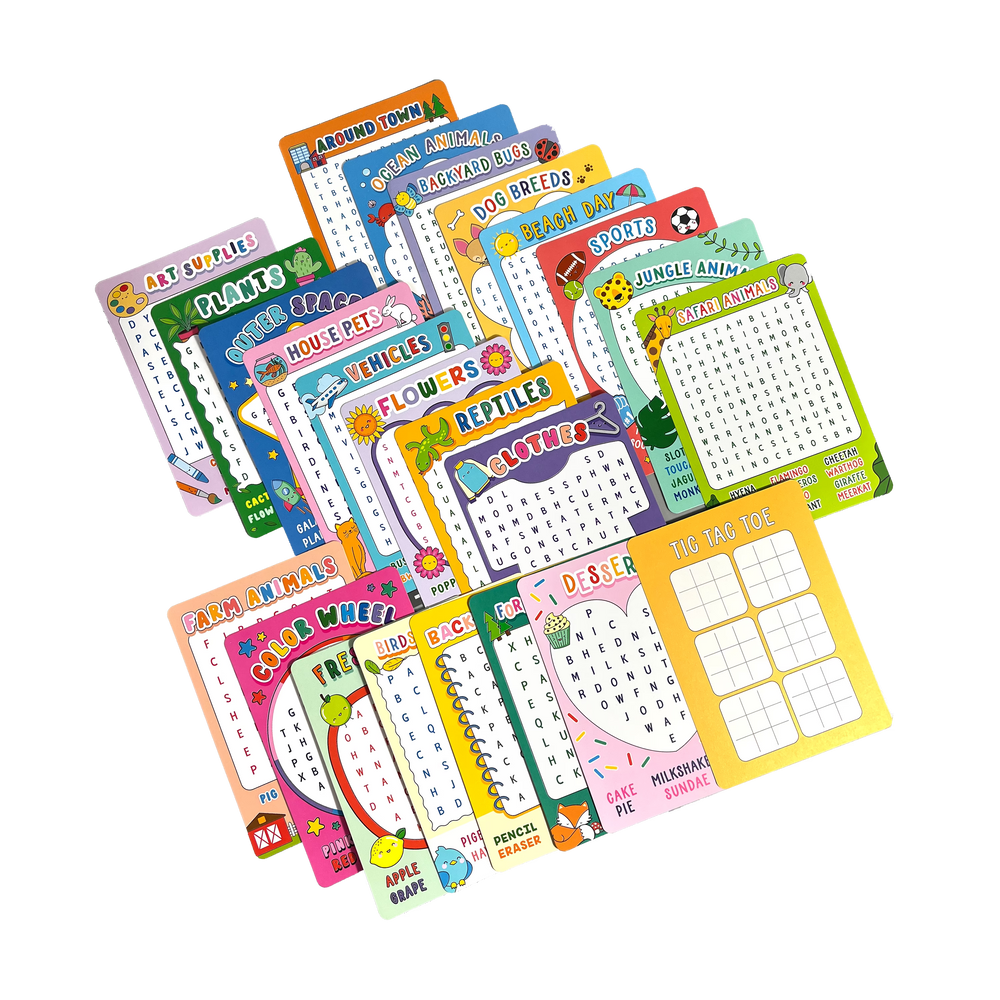 Word Search Activity Cards OOLY Word search activity cards ooly