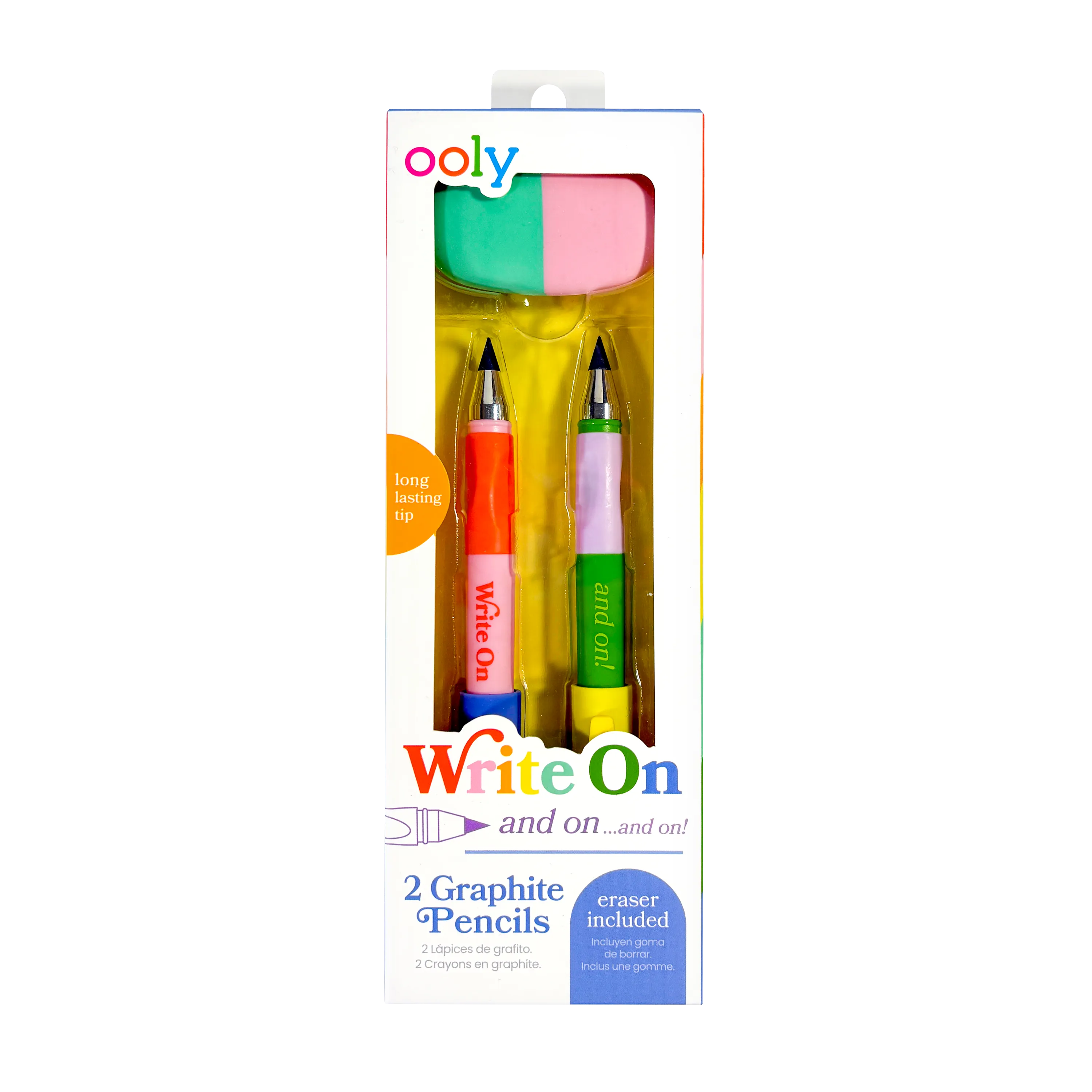 Front of packaging of OOLY Write On Graphite Pencils
