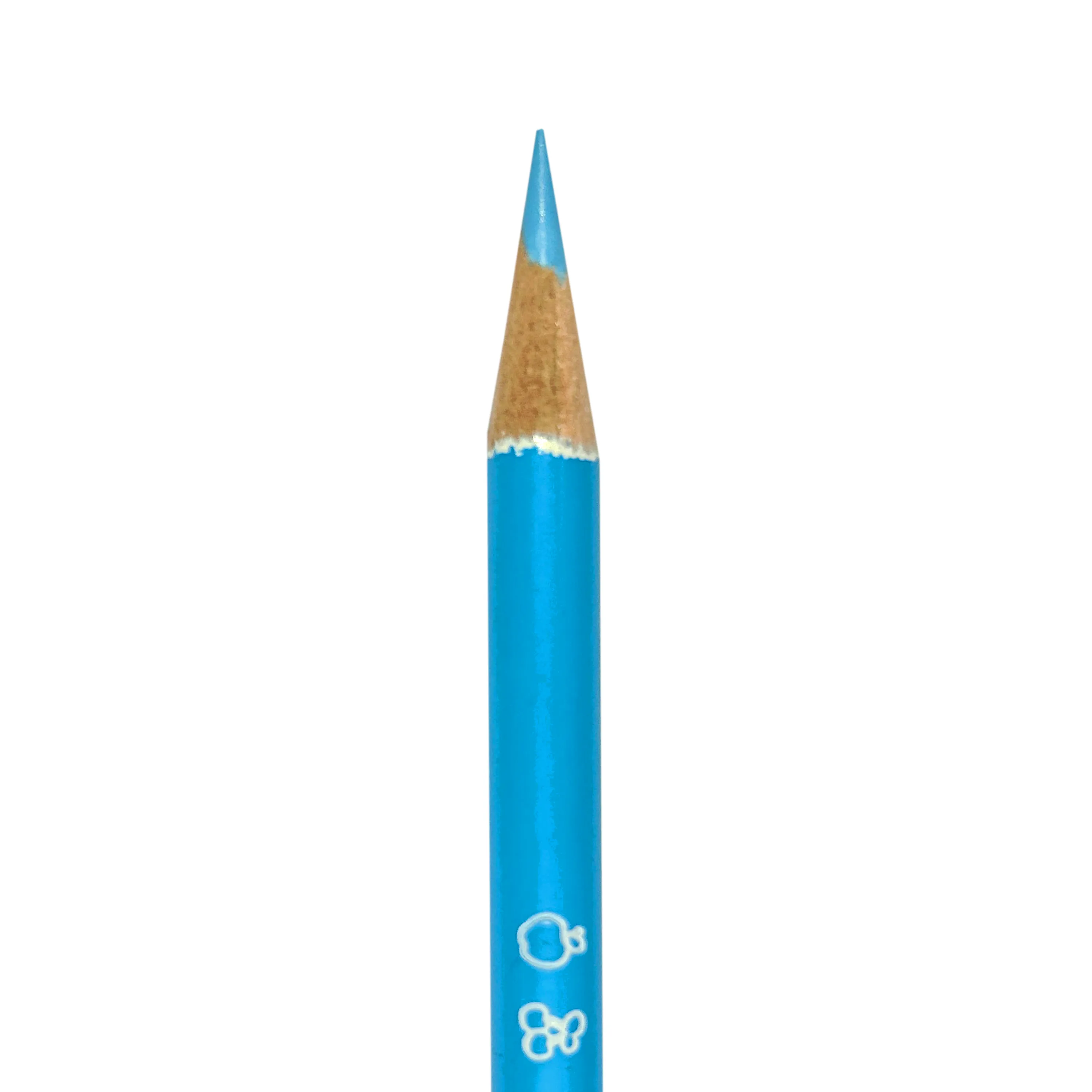 Close up of blue colored pencil from OOLY Yummy Yummy Fruit Scented Colored Pencils set
