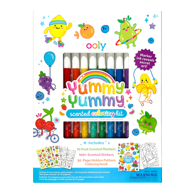 Yummy Yummy Scented Coloring Kit - Markers Stickers Coloring Book