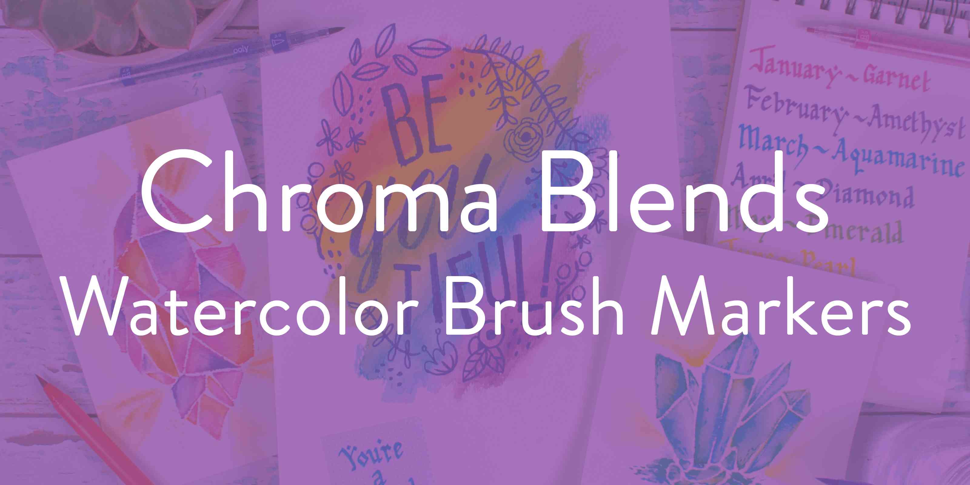 Chroma Blends Watercolor Paint Brushes - Set of 6 - Toys To Love