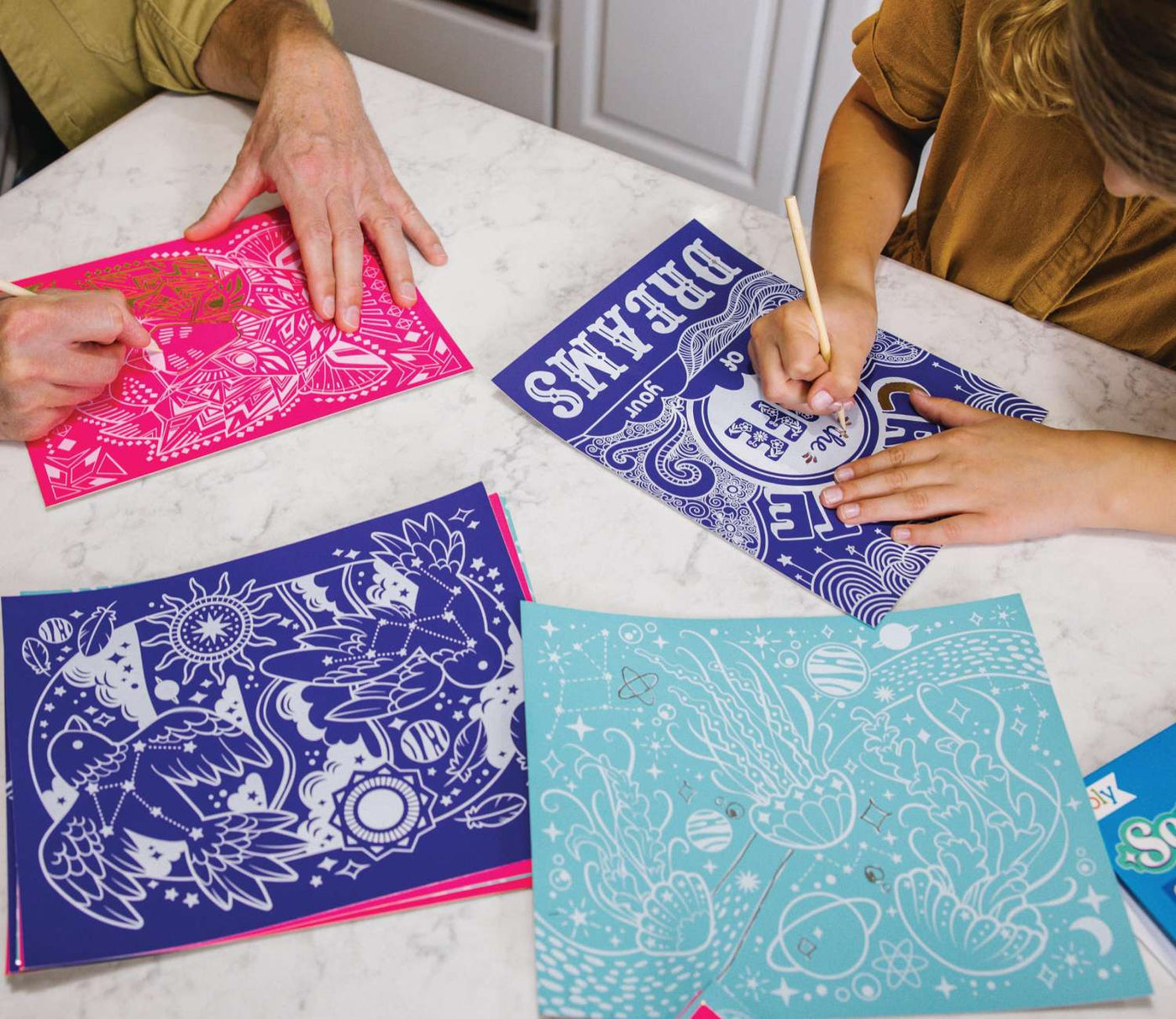 Scratch and Shine Foil Art Kits