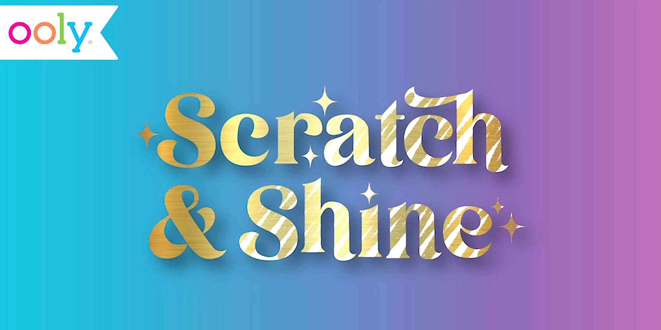 Scratch and Shine Foil Scratch Art Kit Geometric Animals OOLY