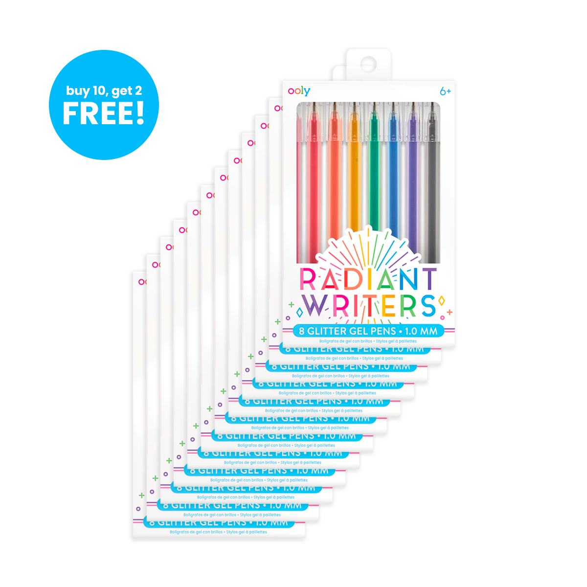 A bundle of 12 sets of Radiant Writers Gel Pens