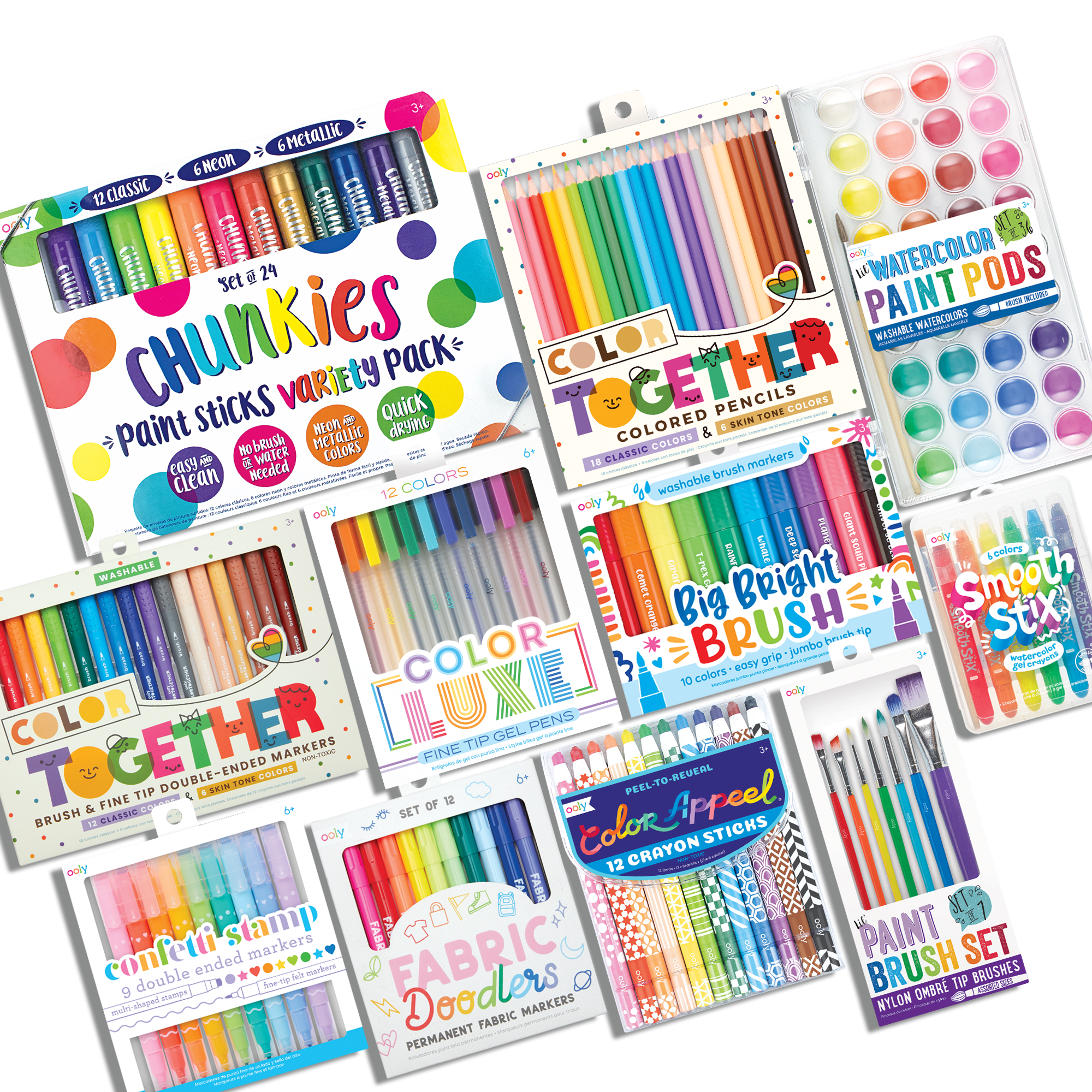 OOLY - Heart Stacking Crayons - Set of 12 – Little Roo's MN, LLC